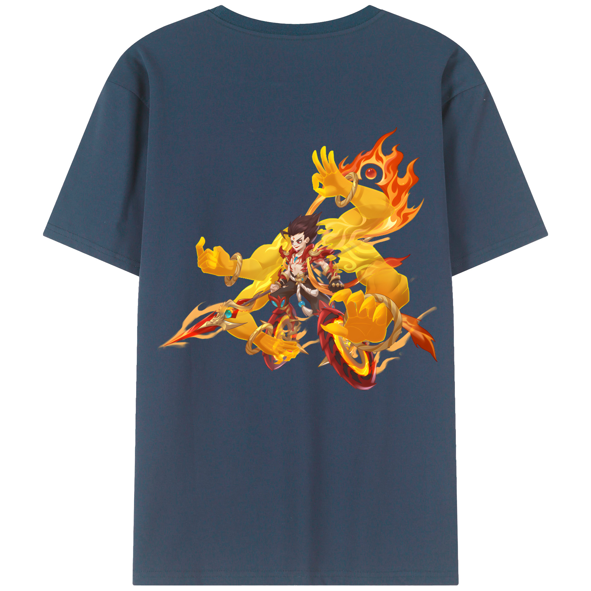 （画像用） Ne Zha 2 ナタ 魔童の大暴れ レディース半袖Tシャツ(バックプリント)