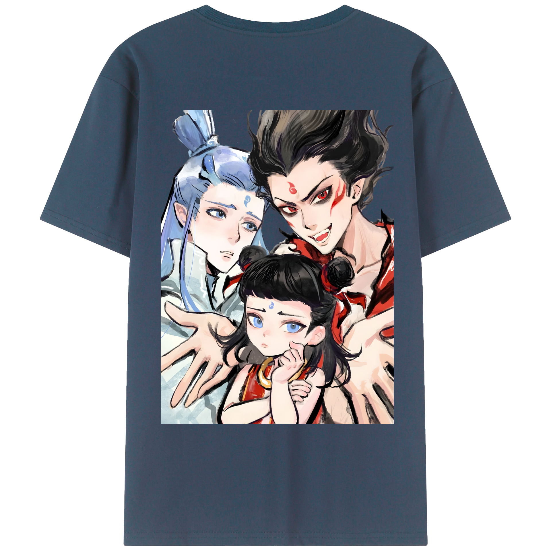 （画像用） Ne Zha 2 ナタ 魔童の大暴れ レディース半袖Tシャツ(バックプリント)