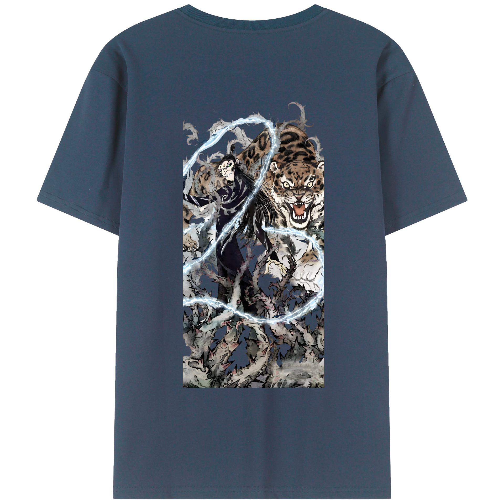 （画像用） Ne Zha 2 ナタ 魔童の大暴れ レディース半袖Tシャツ(バックプリント)