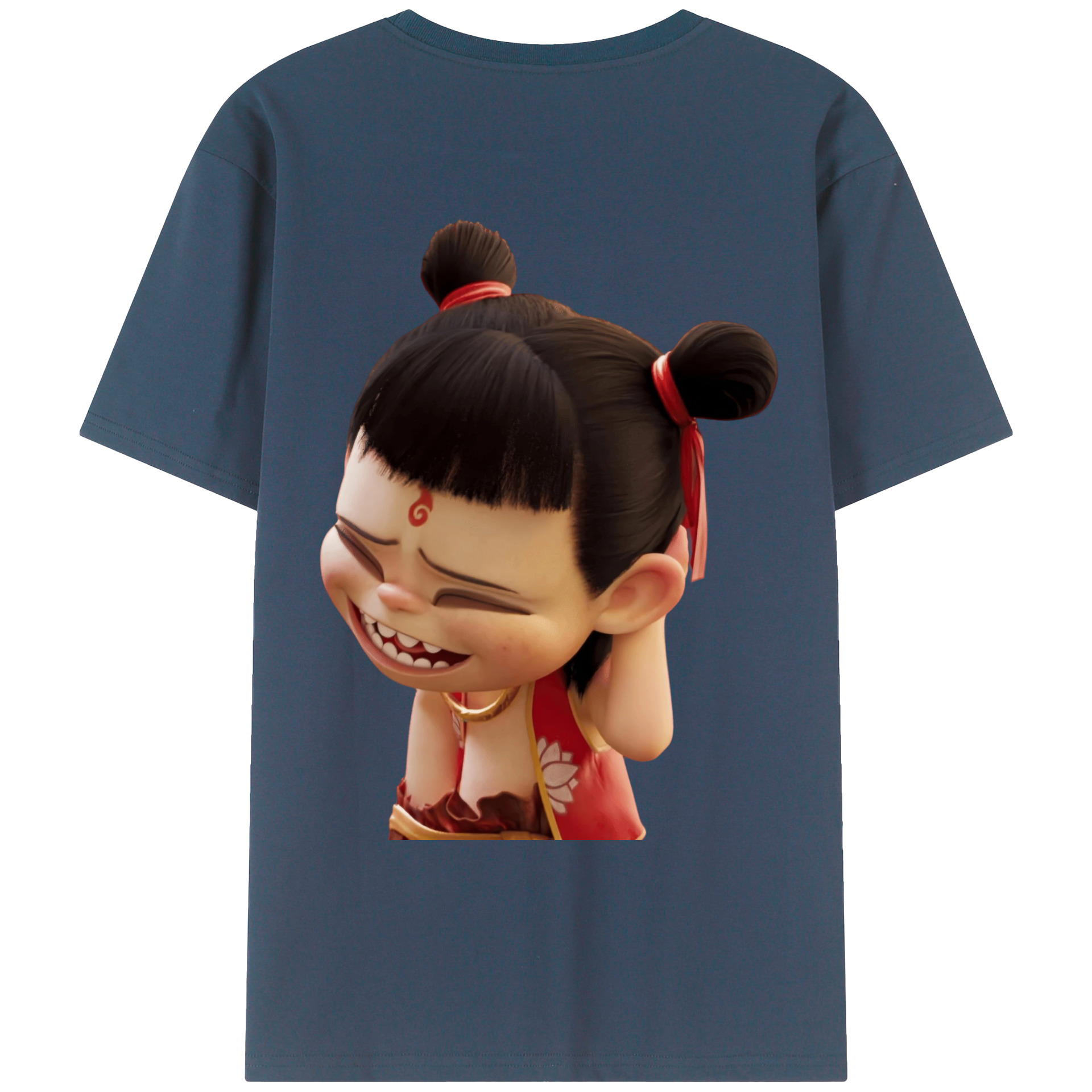 （画像用） Ne Zha 2 ナタ 魔童の大暴れ レディース半袖Tシャツ(バックプリント)