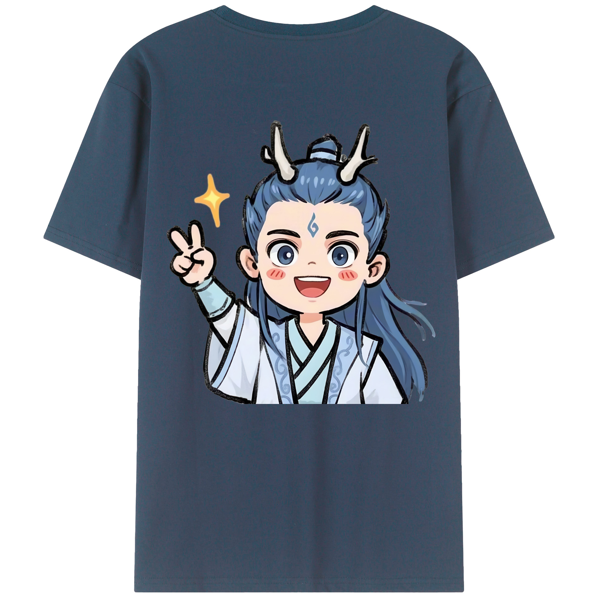 （画像用） Ne Zha 2 ナタ 魔童の大暴れ レディース半袖Tシャツ(バックプリント)