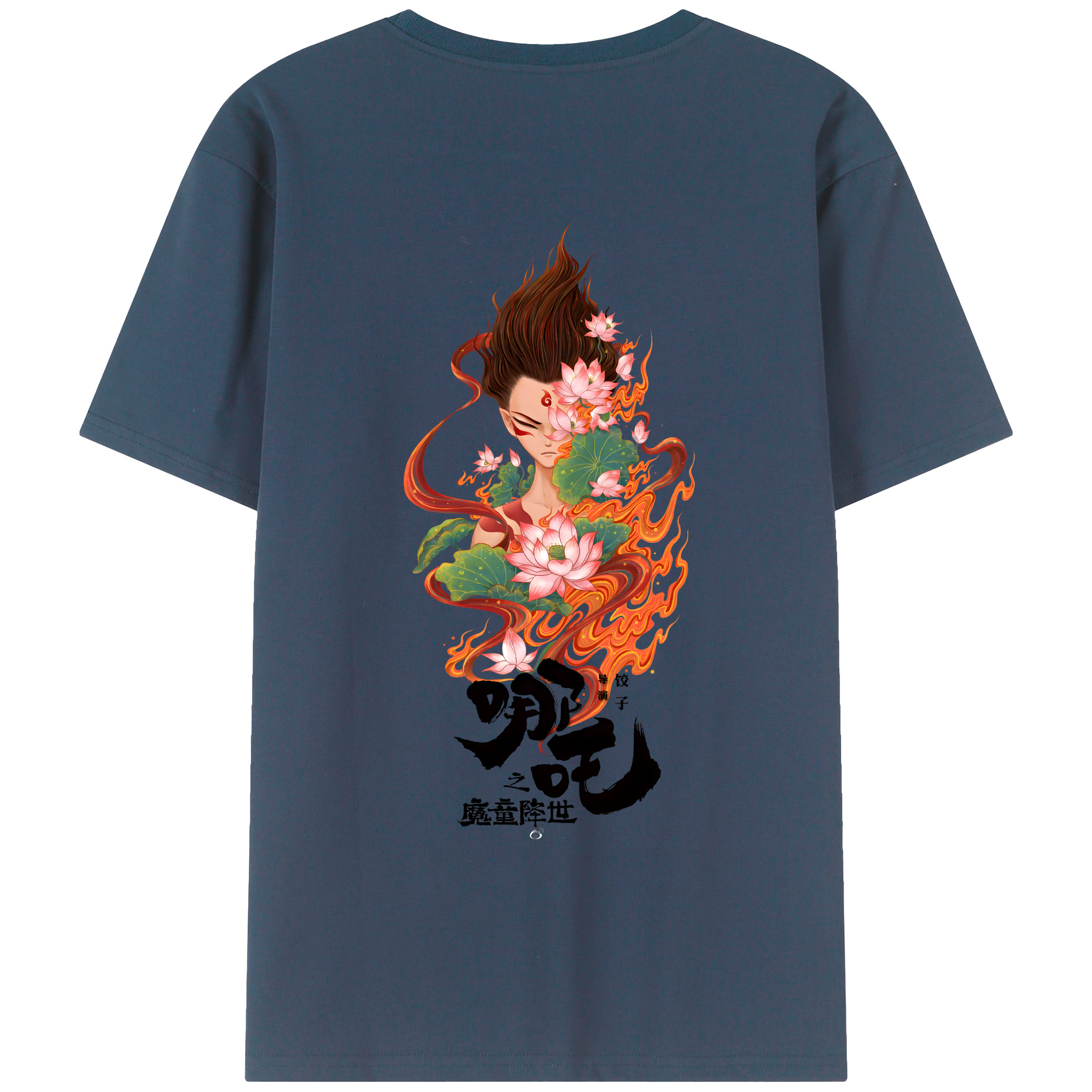 （画像用） Ne Zha 2 ナタ 魔童の大暴れ レディース半袖Tシャツ(バックプリント)