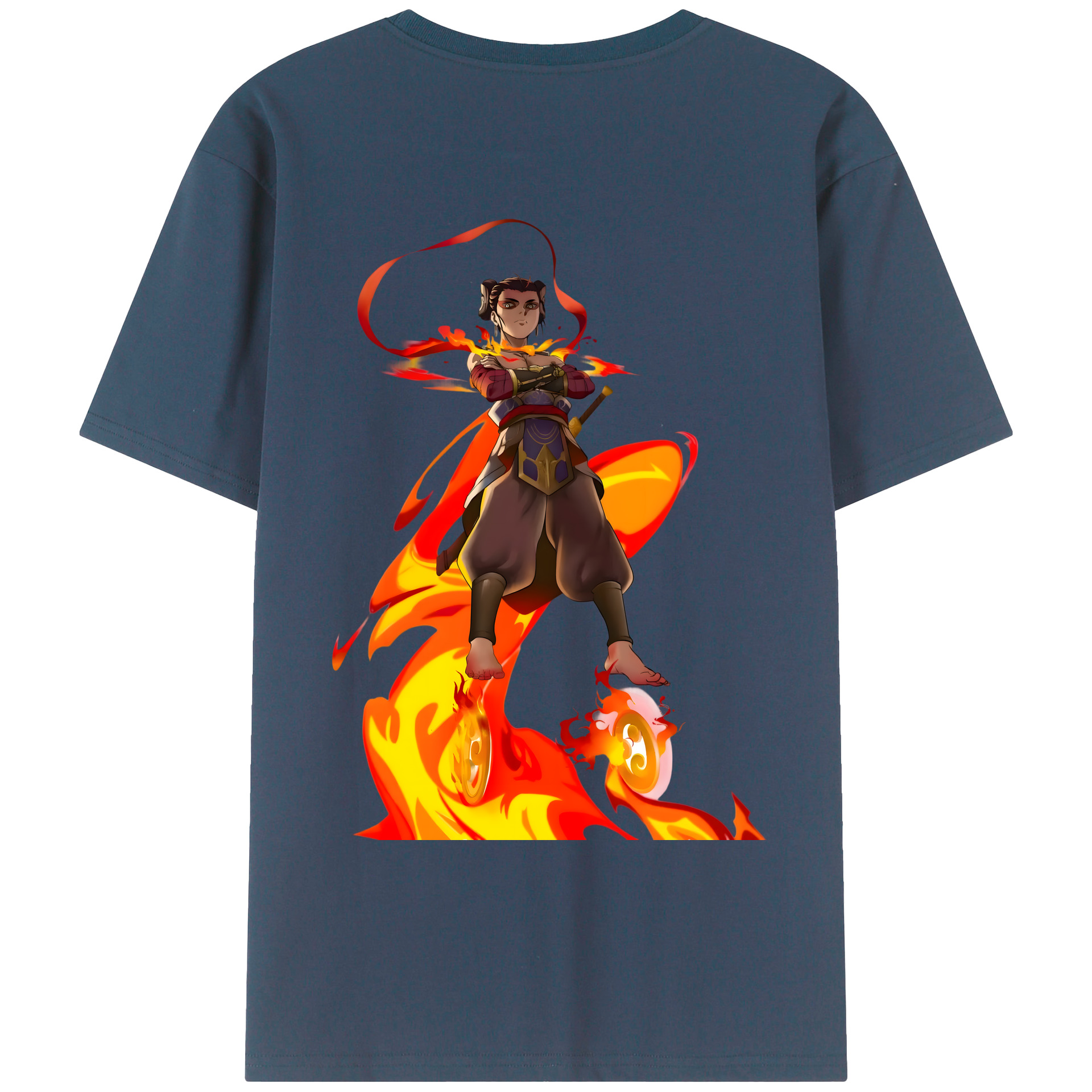 （画像用） Ne Zha 2 ナタ 魔童の大暴れ レディース半袖Tシャツ(バックプリント)