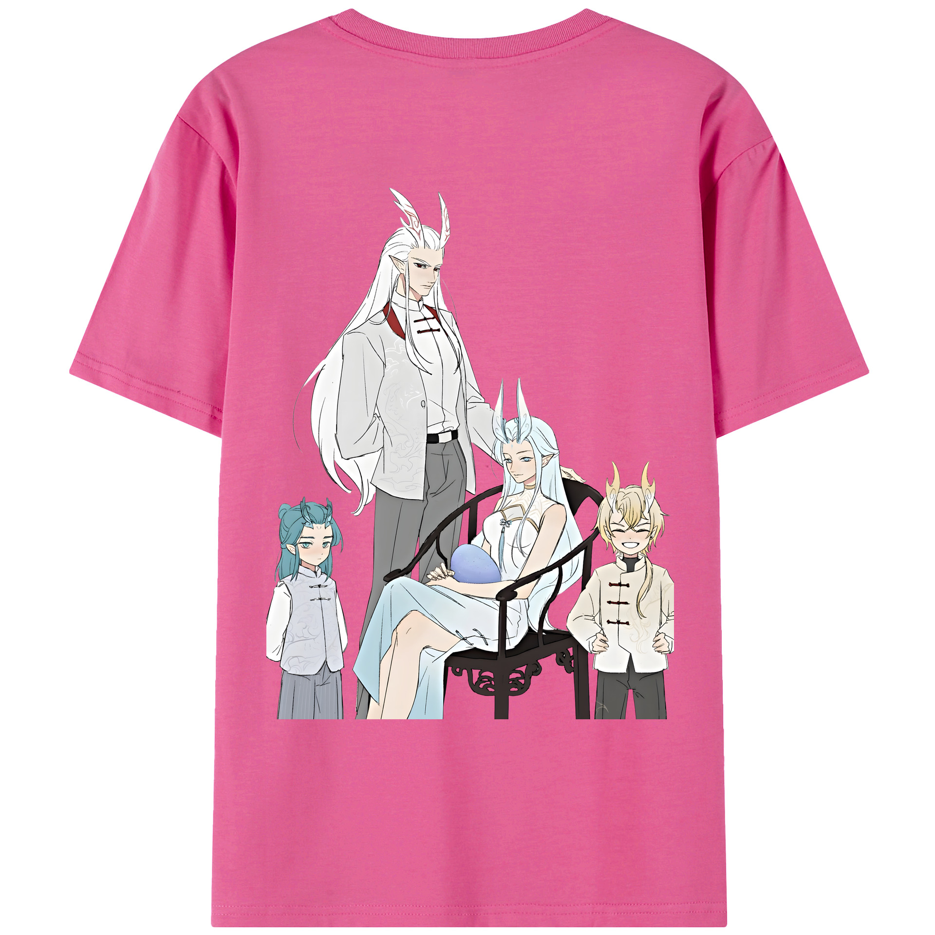 （画像用） Ne Zha 2 ナタ 魔童の大暴れ レディース半袖Tシャツ(バックプリント)