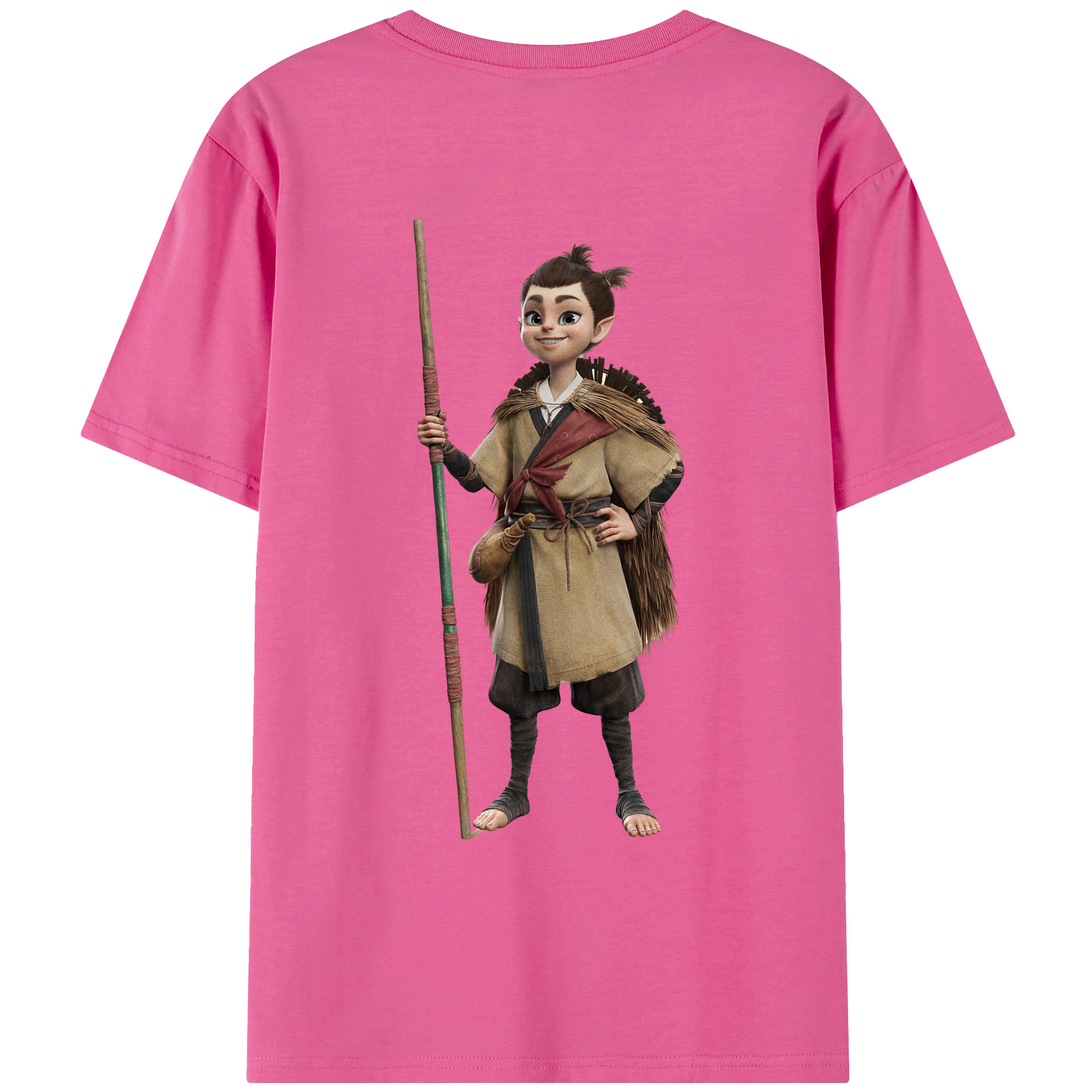 （画像用） Ne Zha 2 ナタ 魔童の大暴れ レディース半袖Tシャツ(バックプリント)