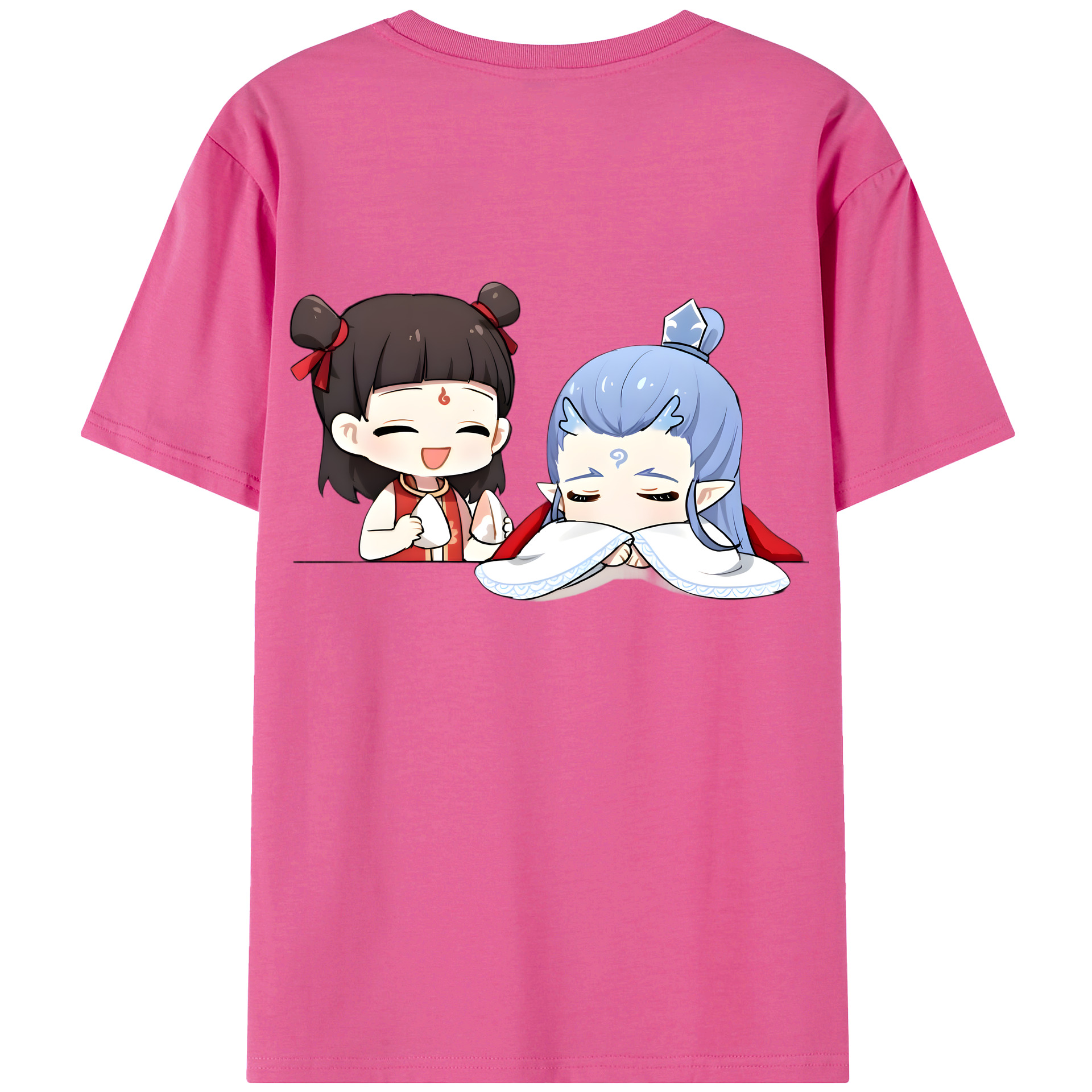 （画像用） Ne Zha 2 ナタ 魔童の大暴れ レディース半袖Tシャツ(バックプリント)