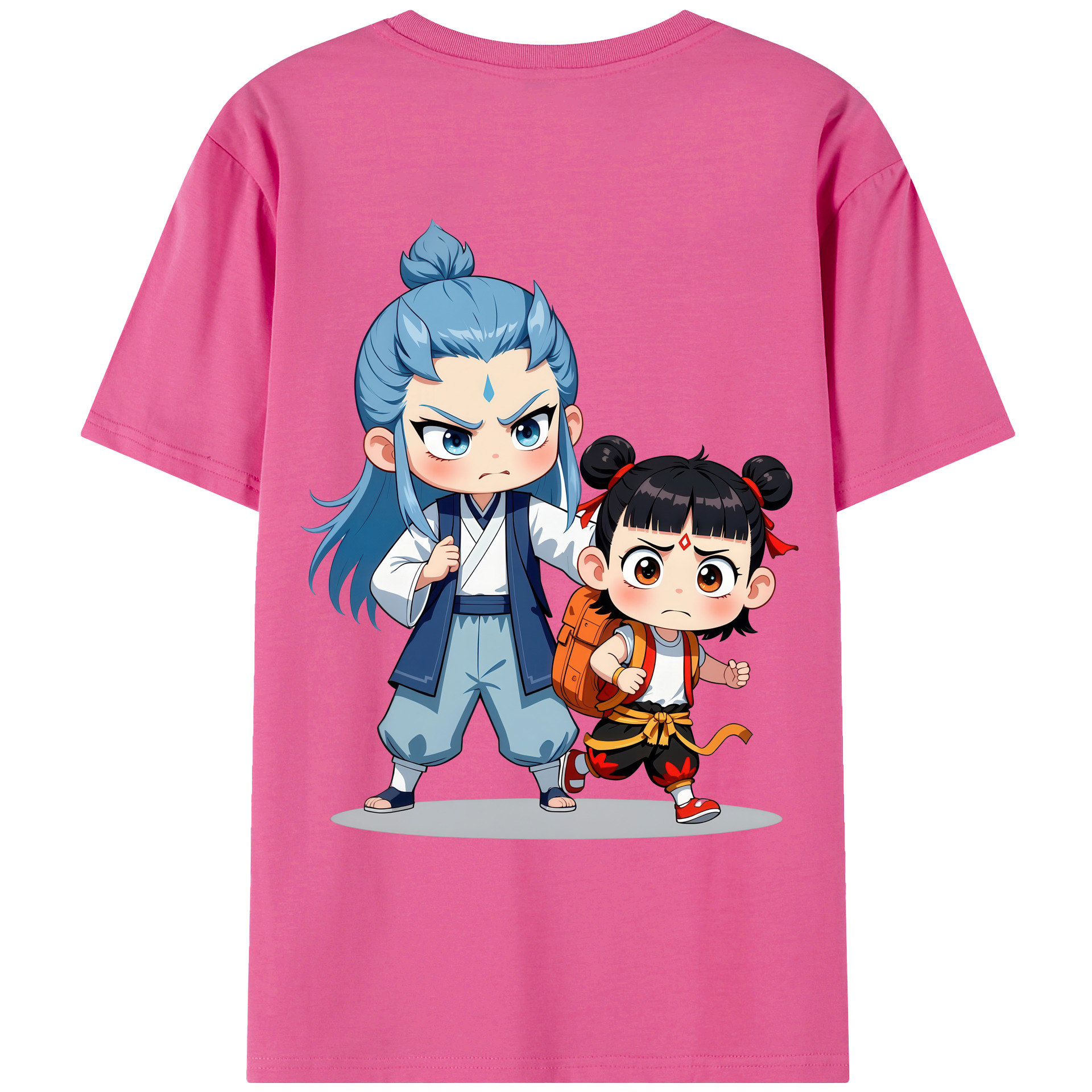 （画像用） Ne Zha 2 ナタ 魔童の大暴れ レディース半袖Tシャツ(バックプリント)