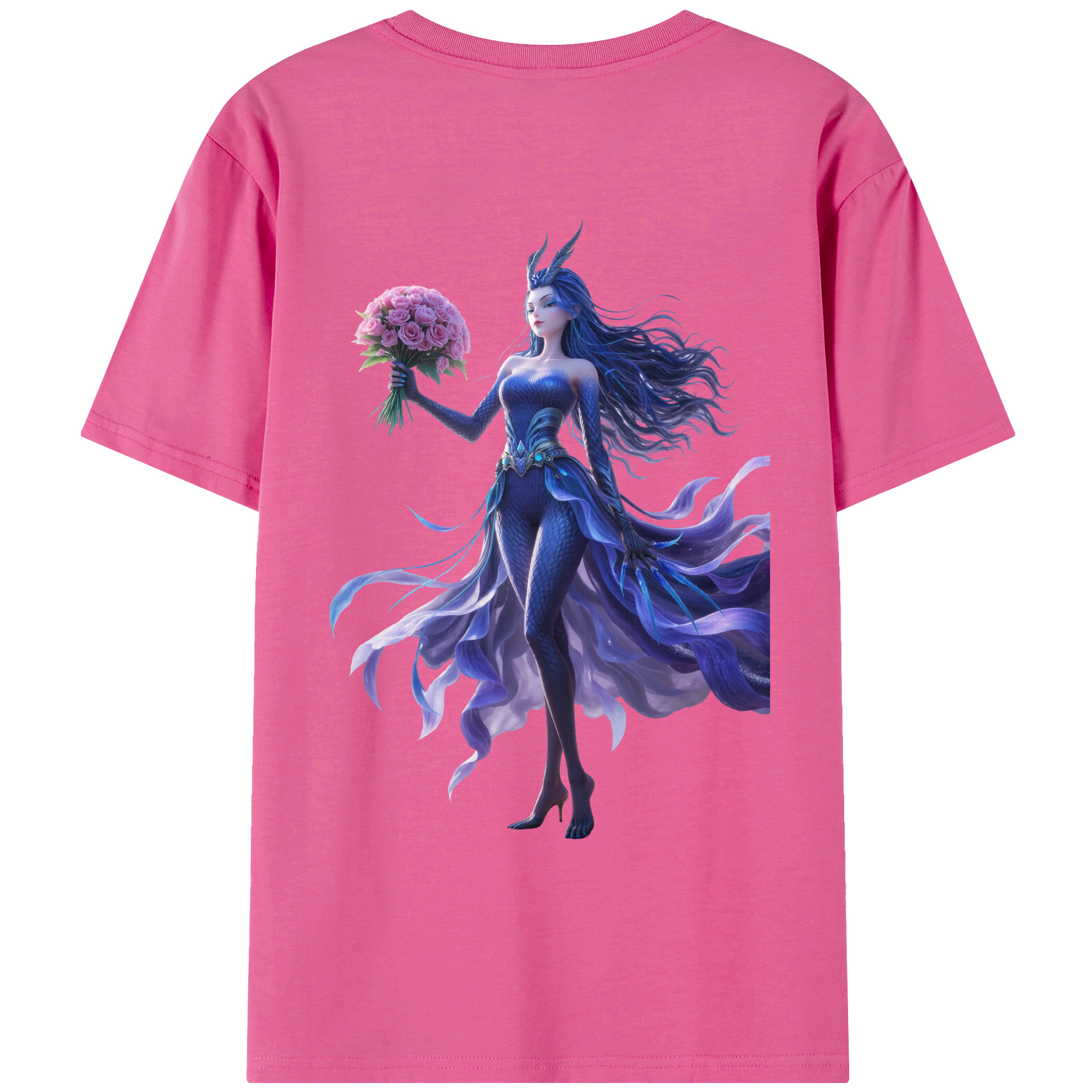 （画像用） Ne Zha 2 ナタ 魔童の大暴れ レディース半袖Tシャツ(バックプリント)