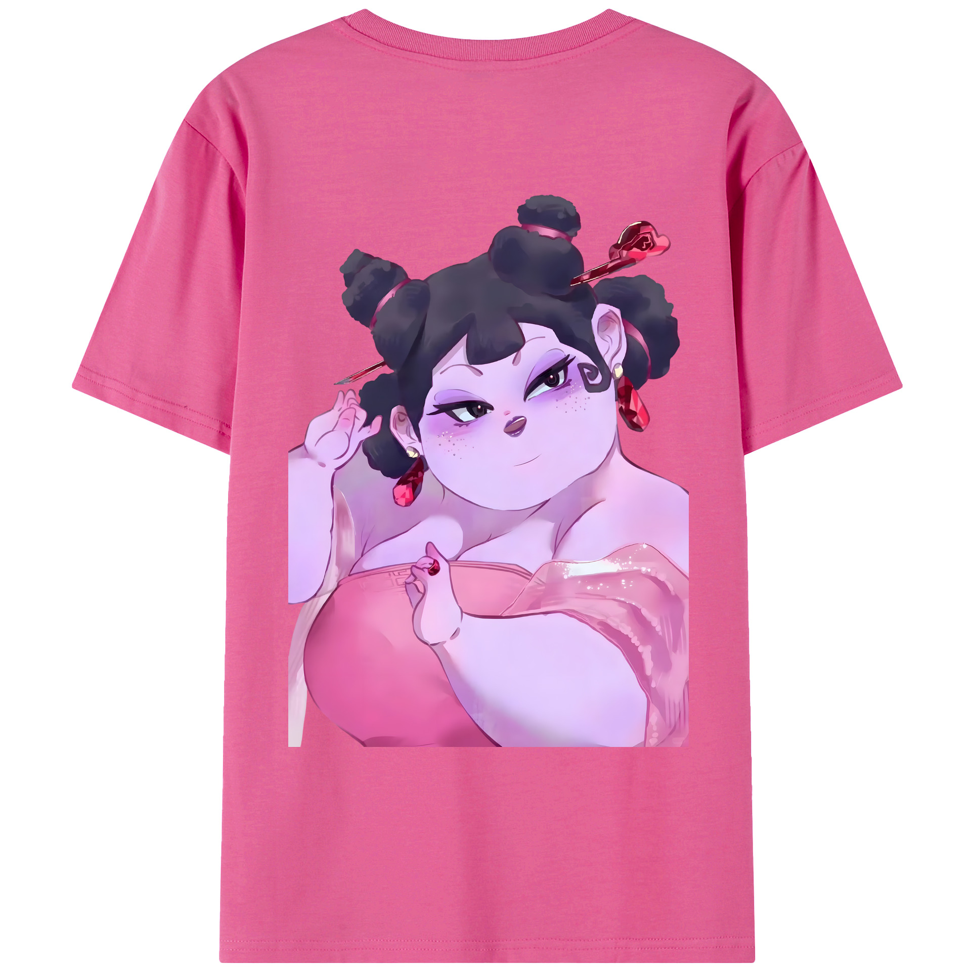 （画像用） Ne Zha 2 ナタ 魔童の大暴れ レディース半袖Tシャツ(バックプリント)