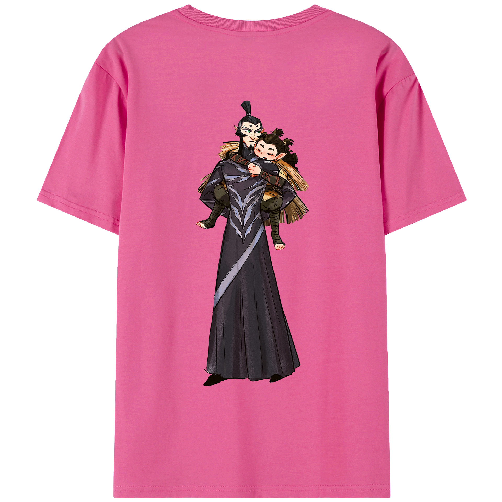 （画像用） Ne Zha 2 ナタ 魔童の大暴れ レディース半袖Tシャツ(バックプリント)