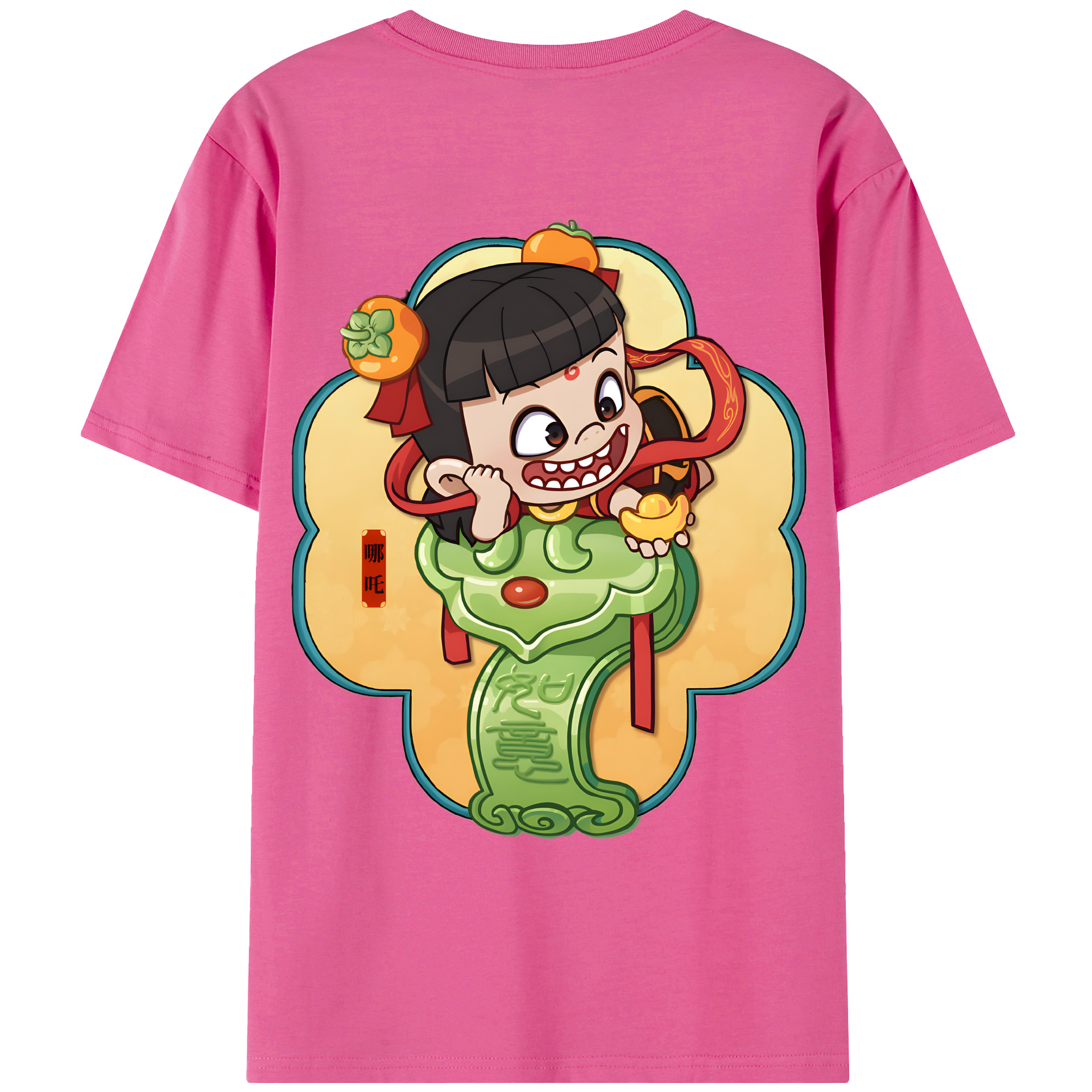 （画像用） Ne Zha 2 ナタ 魔童の大暴れ レディース半袖Tシャツ(バックプリント)