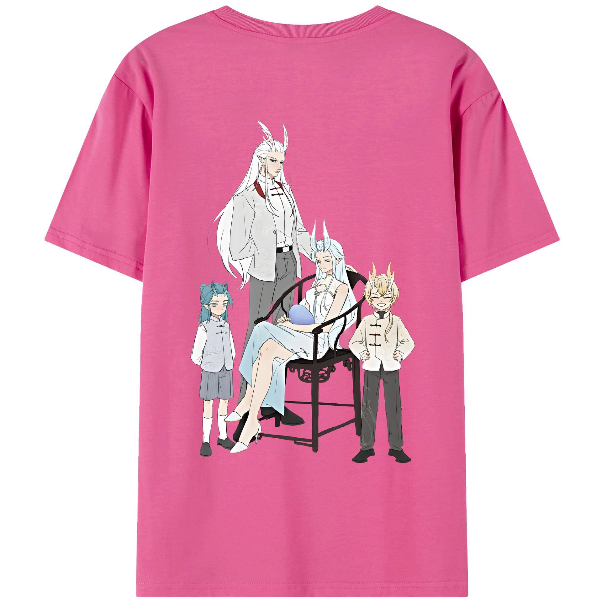 （画像用） Ne Zha 2 ナタ 魔童の大暴れ レディース半袖Tシャツ(バックプリント)