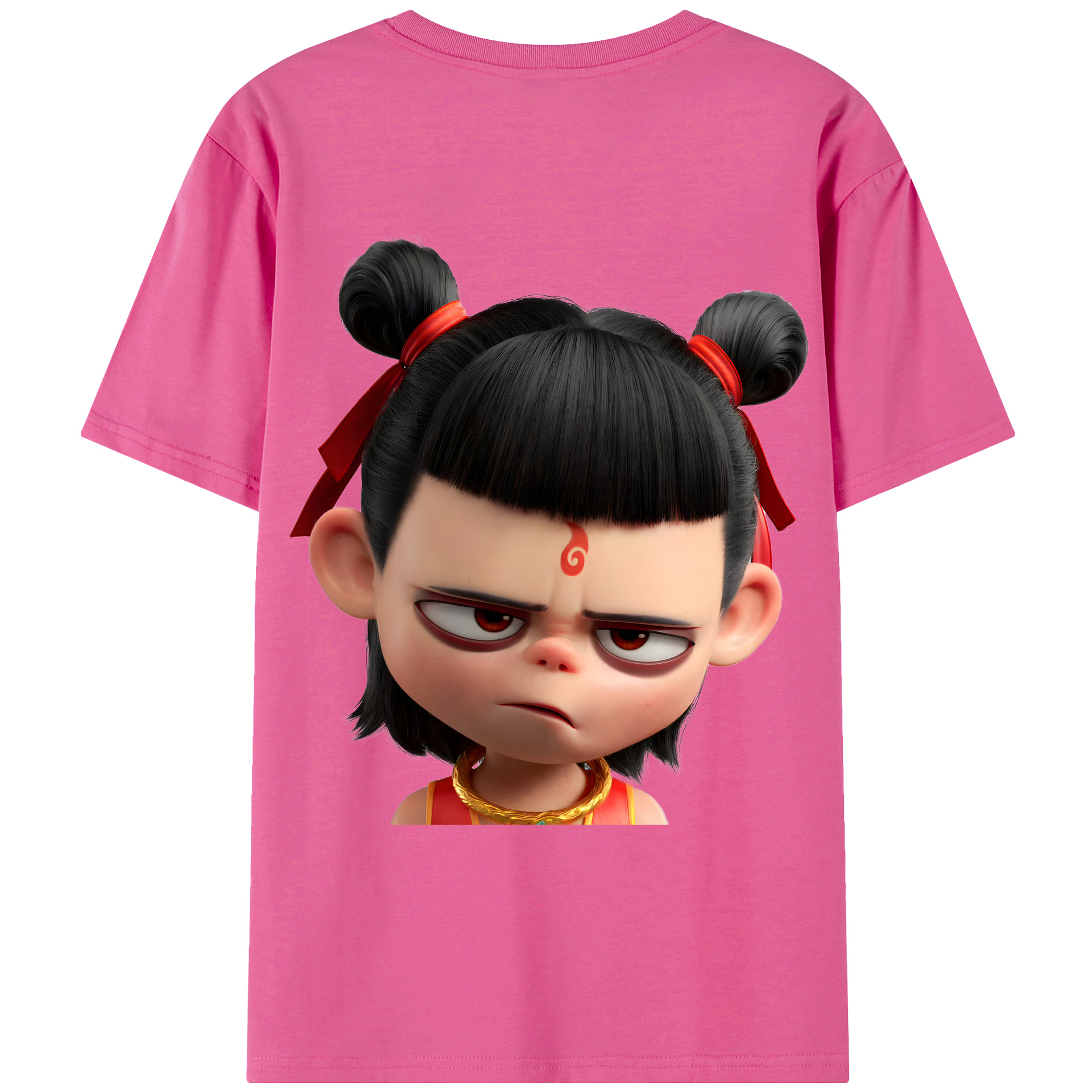 （画像用） Ne Zha 2 ナタ 魔童の大暴れ レディース半袖Tシャツ(バックプリント)