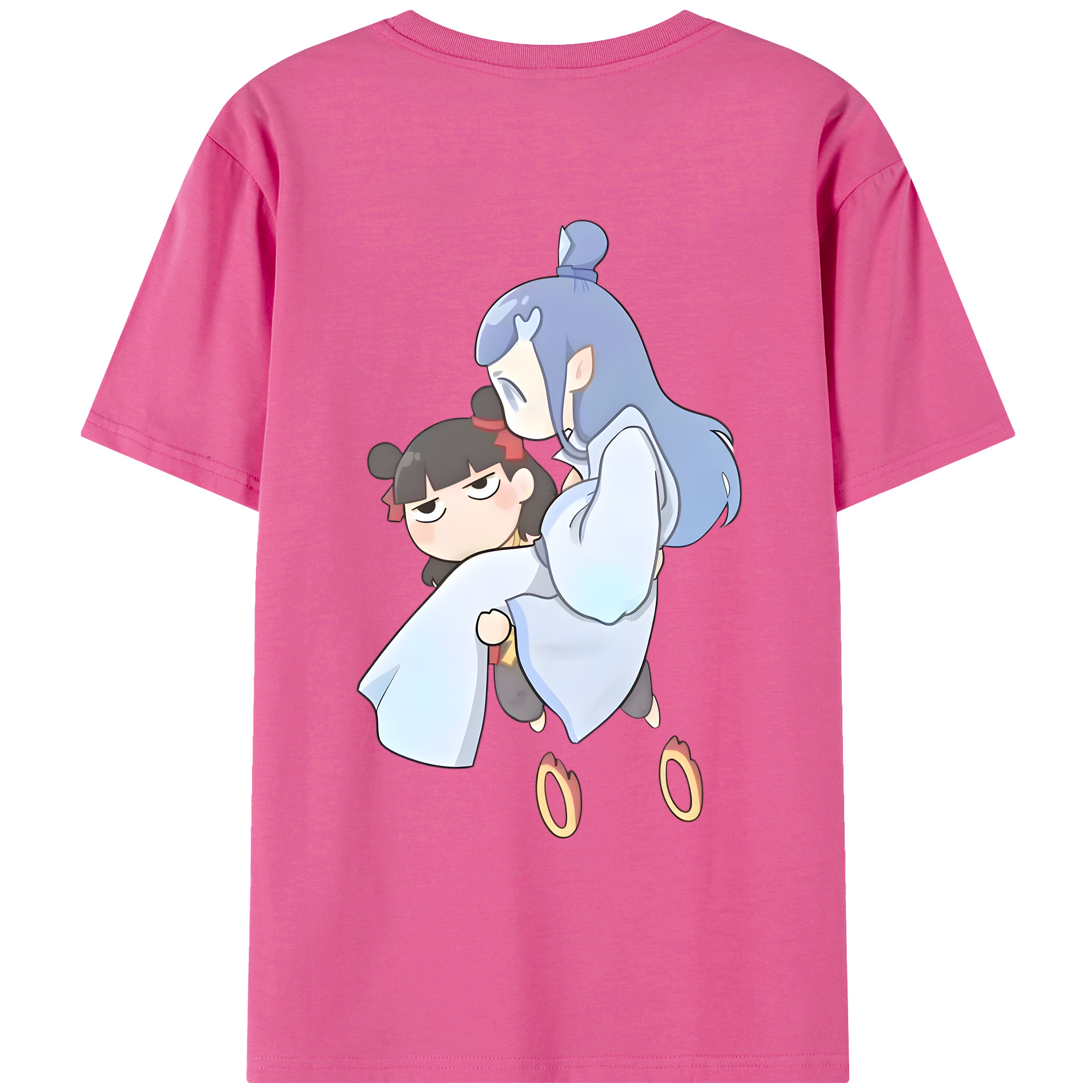 （画像用） Ne Zha 2 ナタ 魔童の大暴れ レディース半袖Tシャツ(バックプリント)