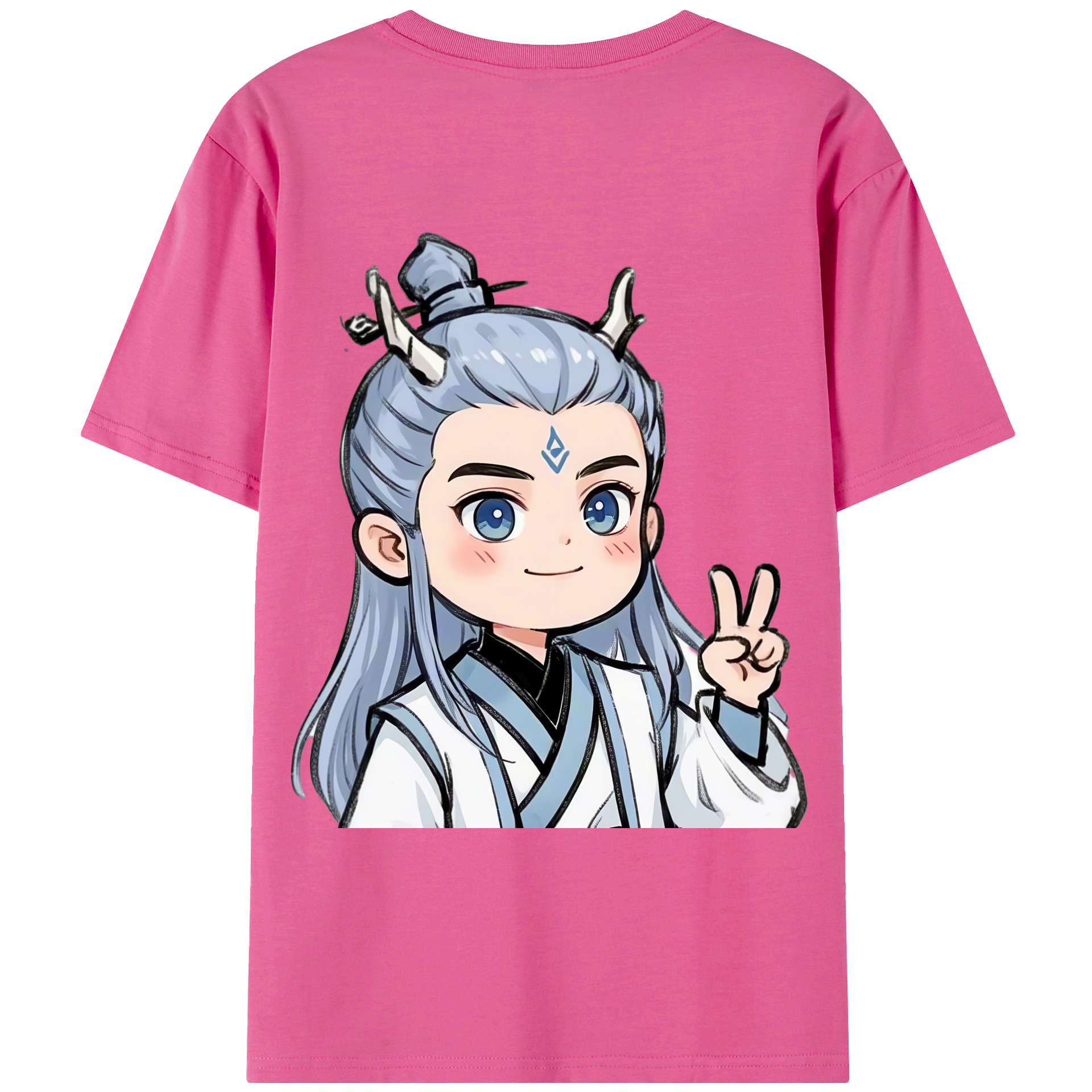 （画像用） Ne Zha 2 ナタ 魔童の大暴れ レディース半袖Tシャツ(バックプリント)