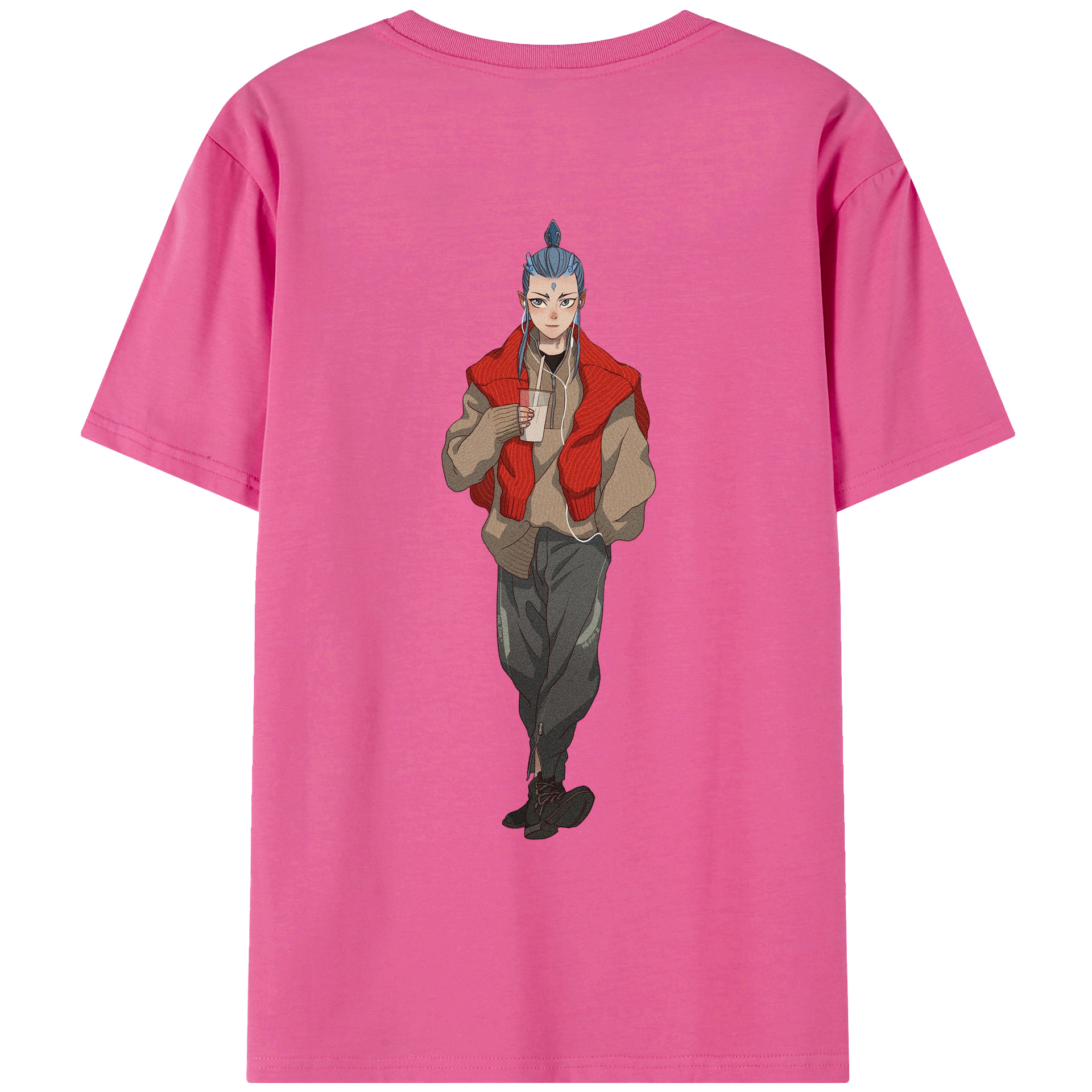 （画像用） Ne Zha 2 ナタ 魔童の大暴れ レディース半袖Tシャツ(バックプリント)
