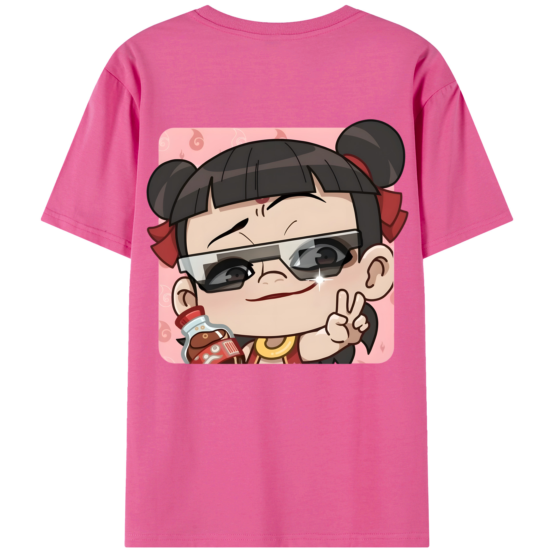 （画像用） Ne Zha 2 ナタ 魔童の大暴れ レディース半袖Tシャツ(バックプリント)
