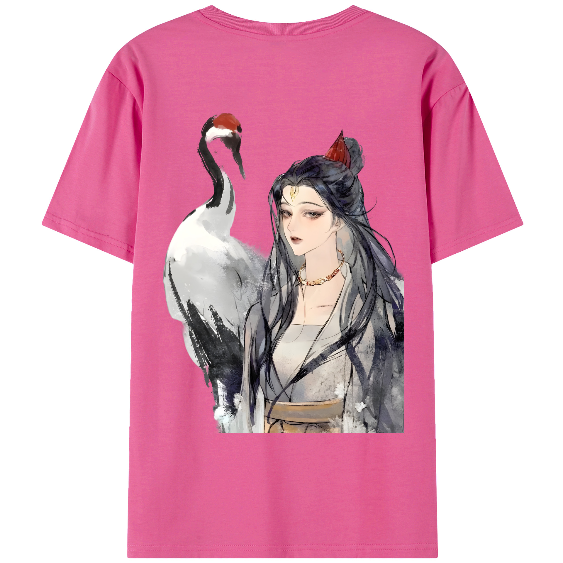 （画像用） Ne Zha 2 ナタ 魔童の大暴れ レディース半袖Tシャツ(バックプリント)