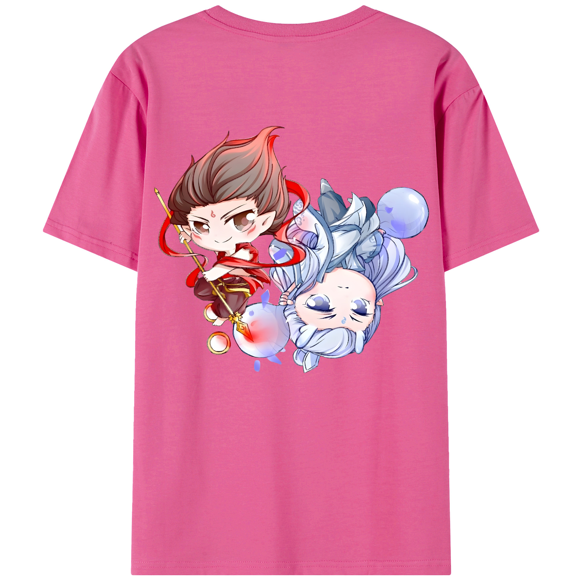 （画像用） Ne Zha 2 ナタ 魔童の大暴れ レディース半袖Tシャツ(バックプリント)