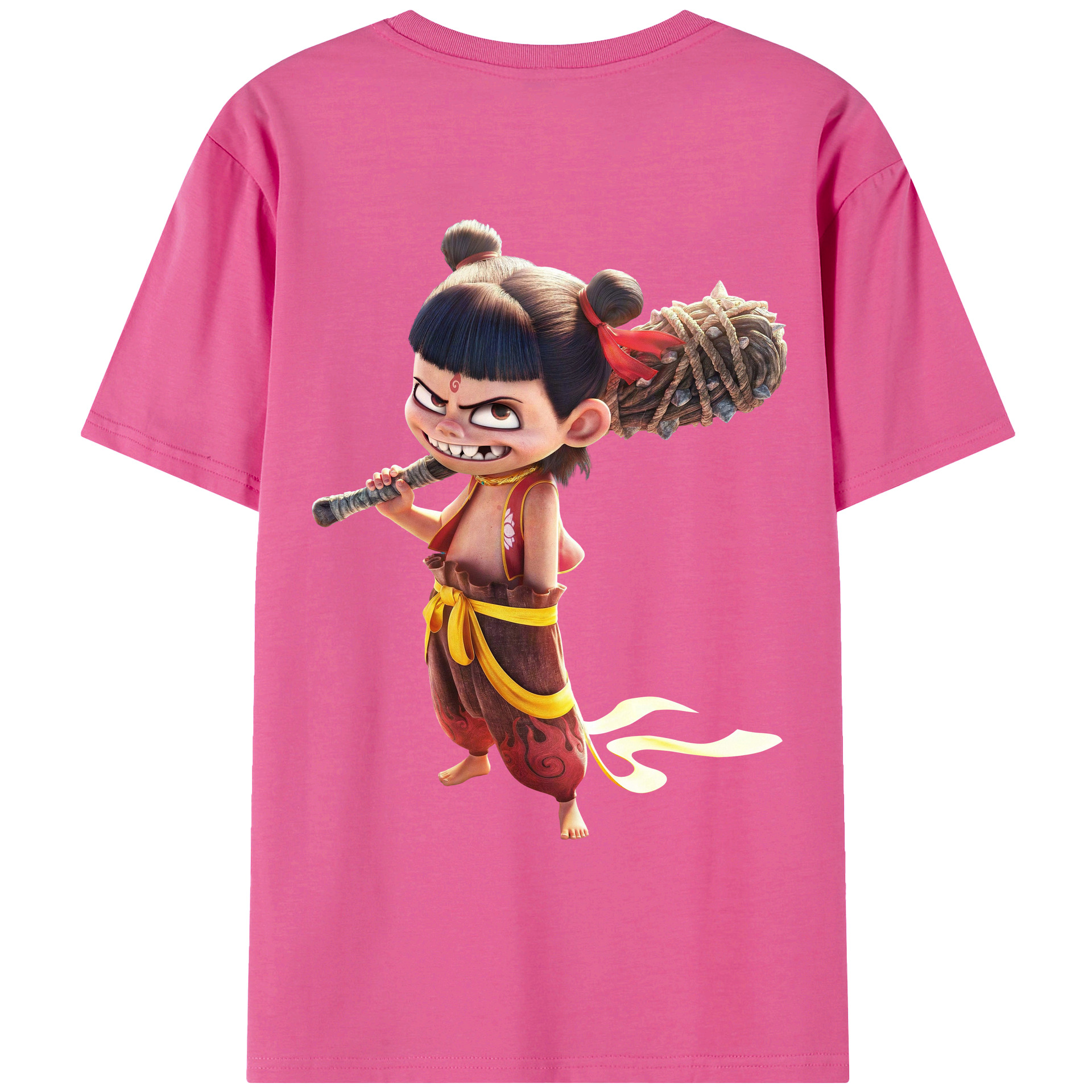 （画像用） Ne Zha 2 ナタ 魔童の大暴れ レディース半袖Tシャツ(バックプリント)
