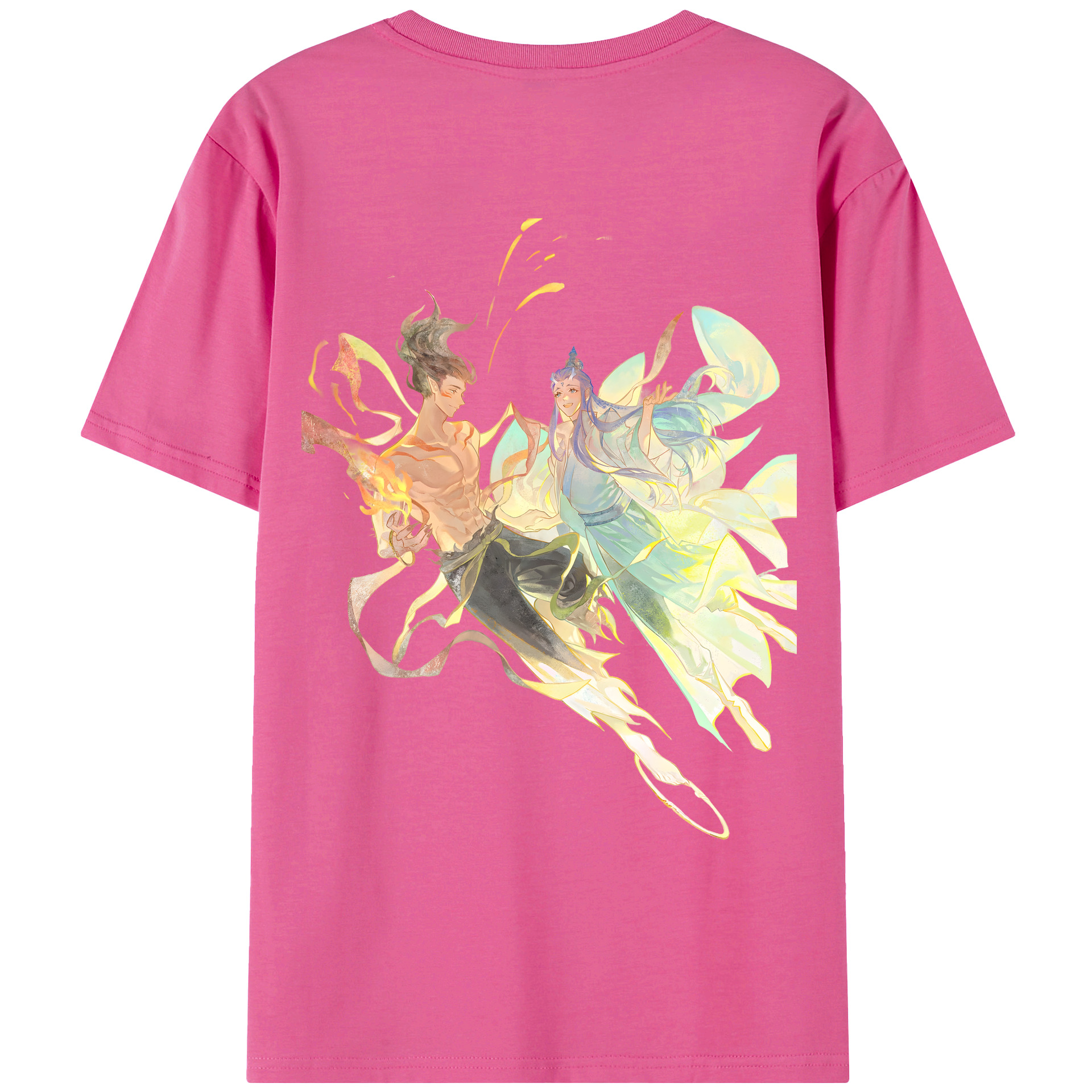 （画像用） Ne Zha 2 ナタ 魔童の大暴れ レディース半袖Tシャツ(バックプリント)