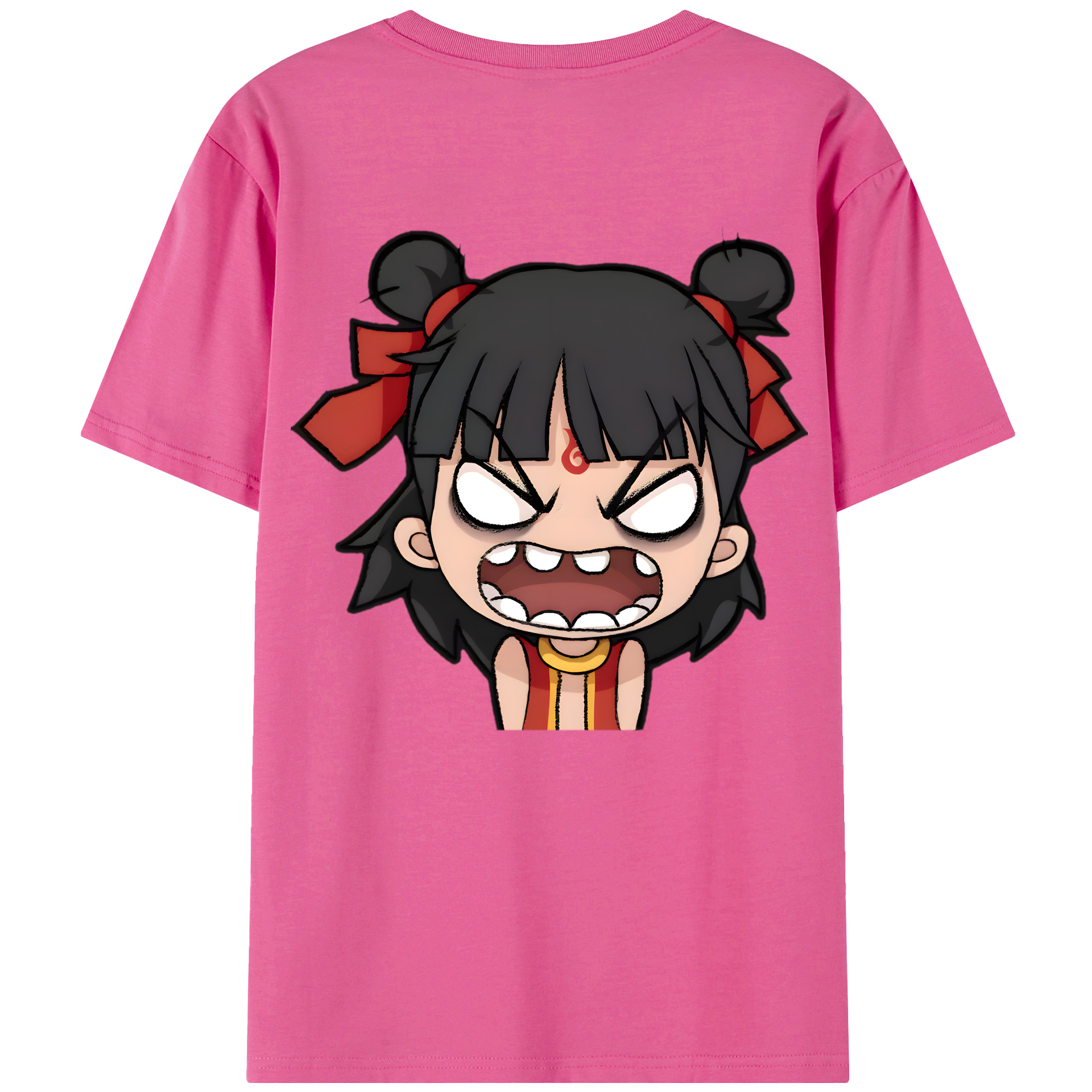 （画像用） Ne Zha 2 ナタ 魔童の大暴れ レディース半袖Tシャツ(バックプリント)