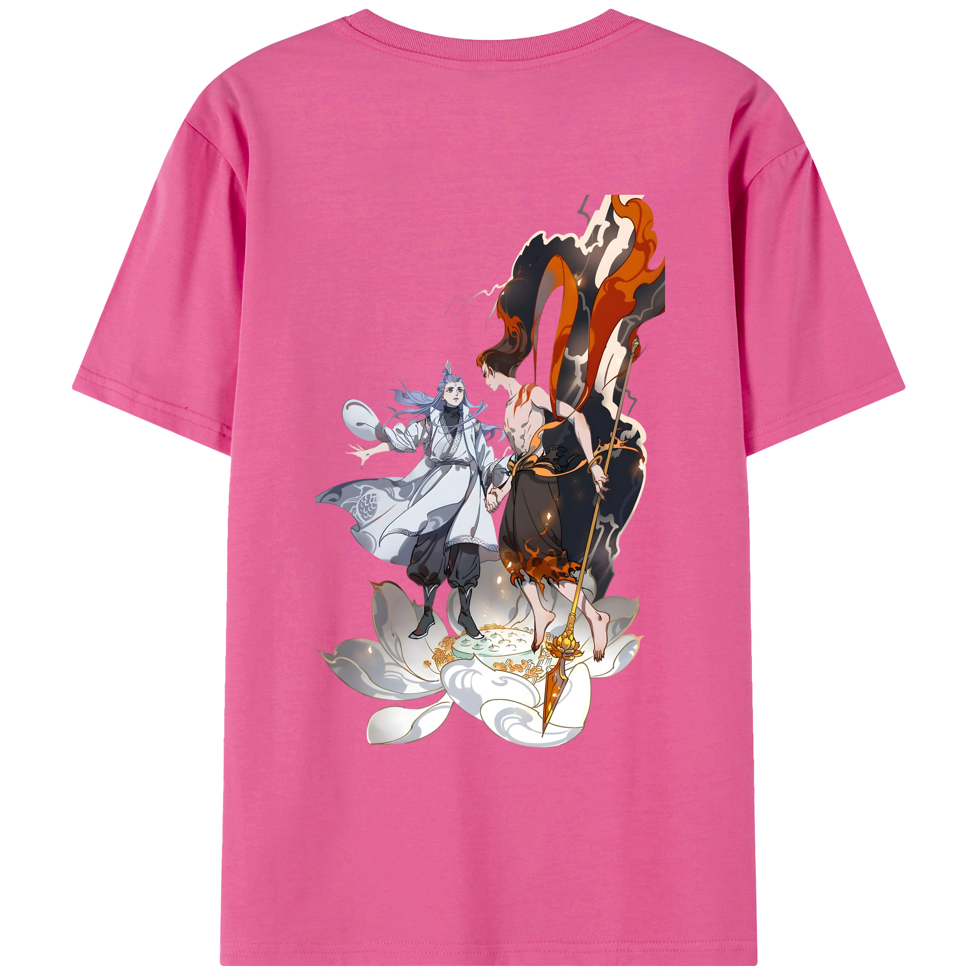 （画像用） Ne Zha 2 ナタ 魔童の大暴れ レディース半袖Tシャツ(バックプリント)