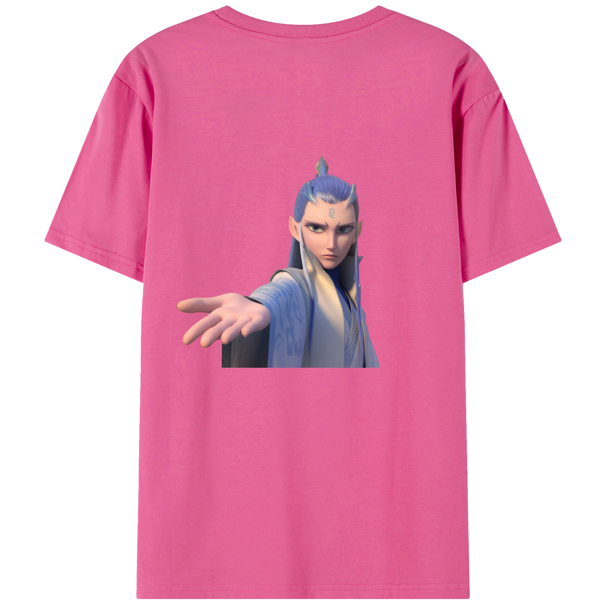 （画像用） Ne Zha 2 ナタ 魔童の大暴れ レディース半袖Tシャツ(バックプリント)