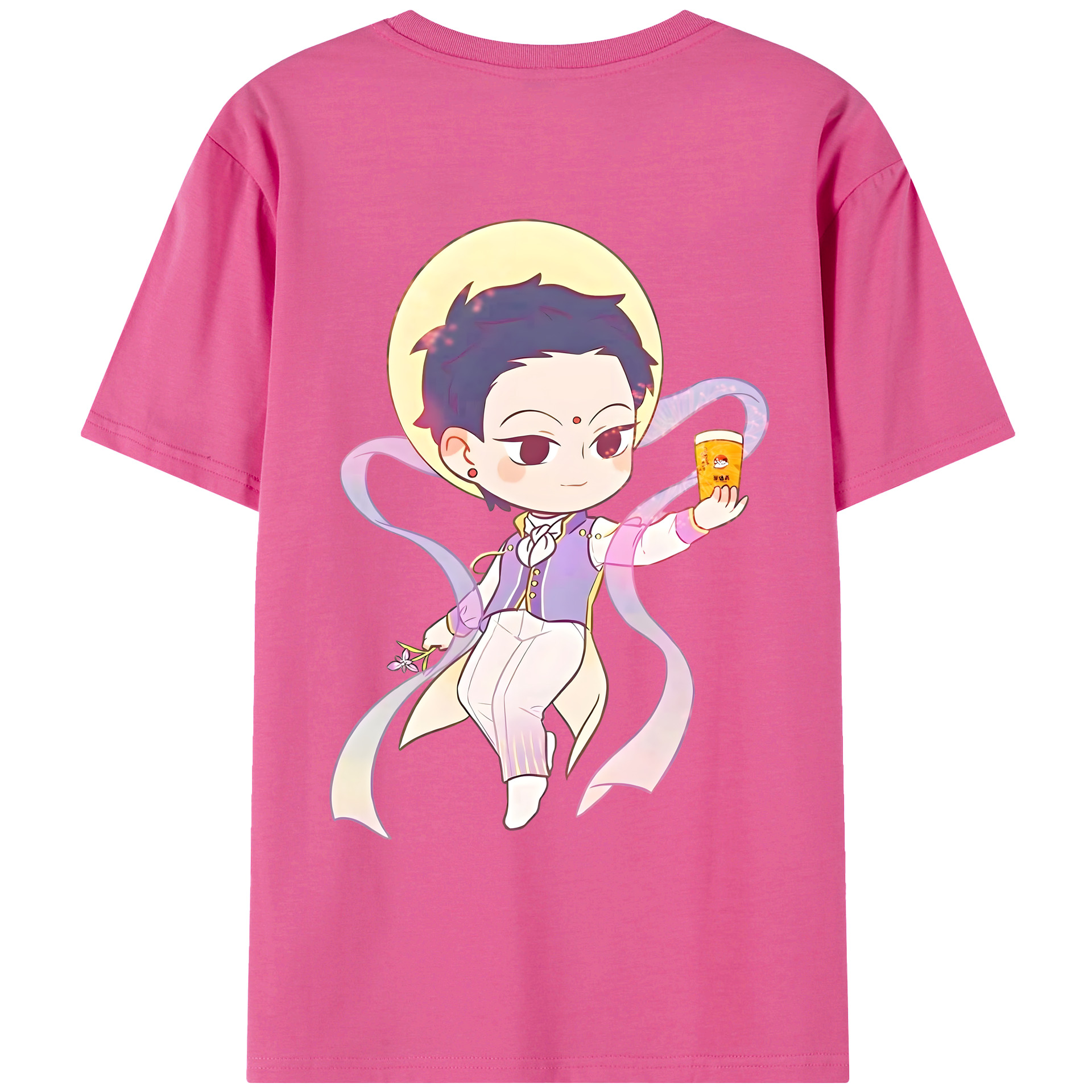 （画像用） Ne Zha 2 ナタ 魔童の大暴れ レディース半袖Tシャツ(バックプリント)
