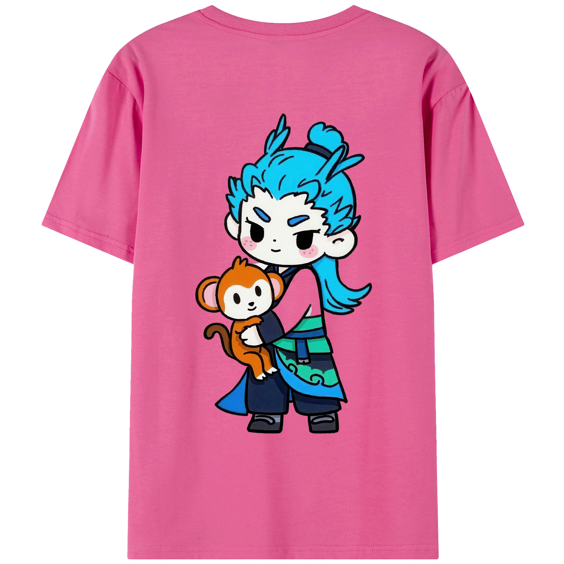 （画像用） Ne Zha 2 ナタ 魔童の大暴れ レディース半袖Tシャツ(バックプリント)