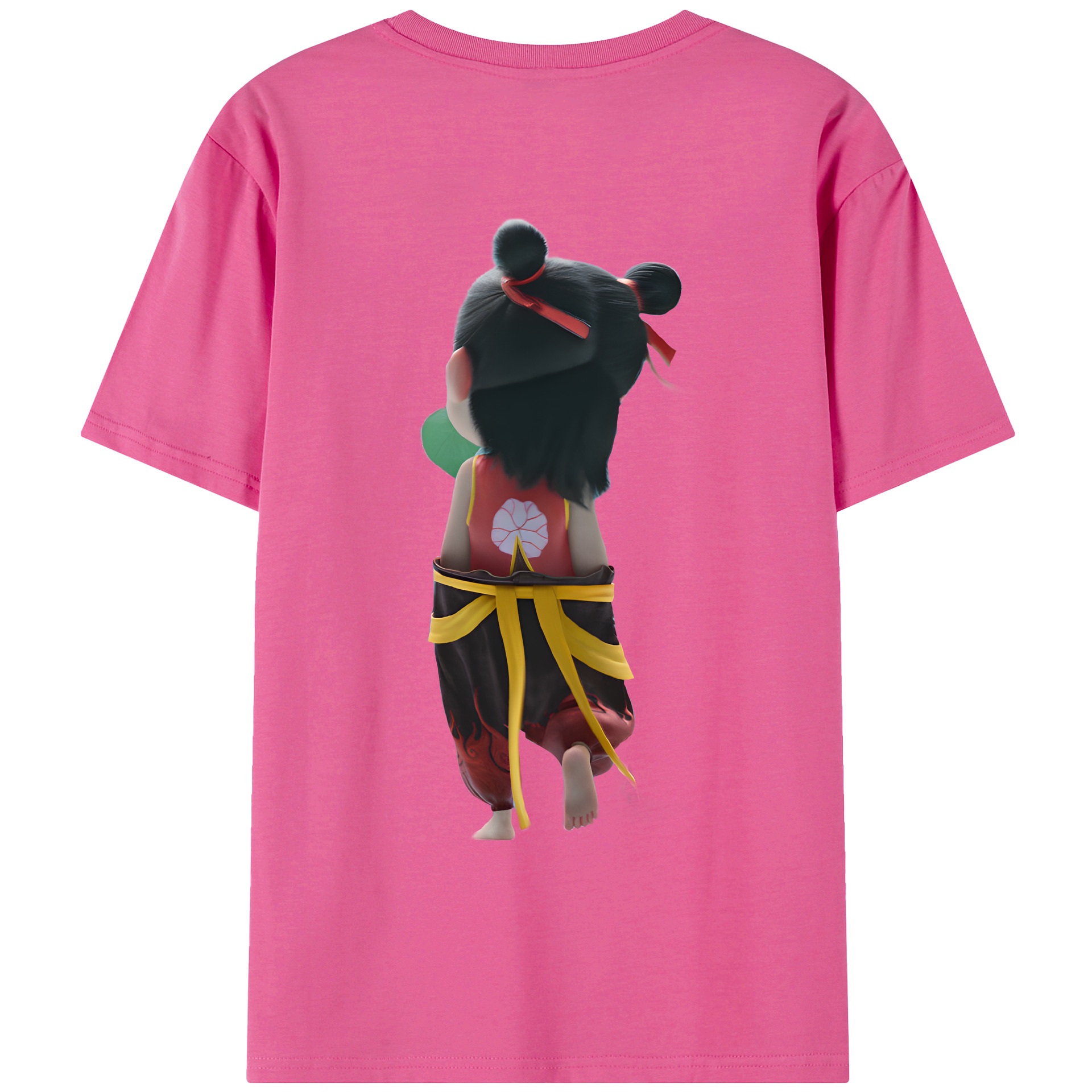 （画像用） Ne Zha 2 ナタ 魔童の大暴れ レディース半袖Tシャツ(バックプリント)