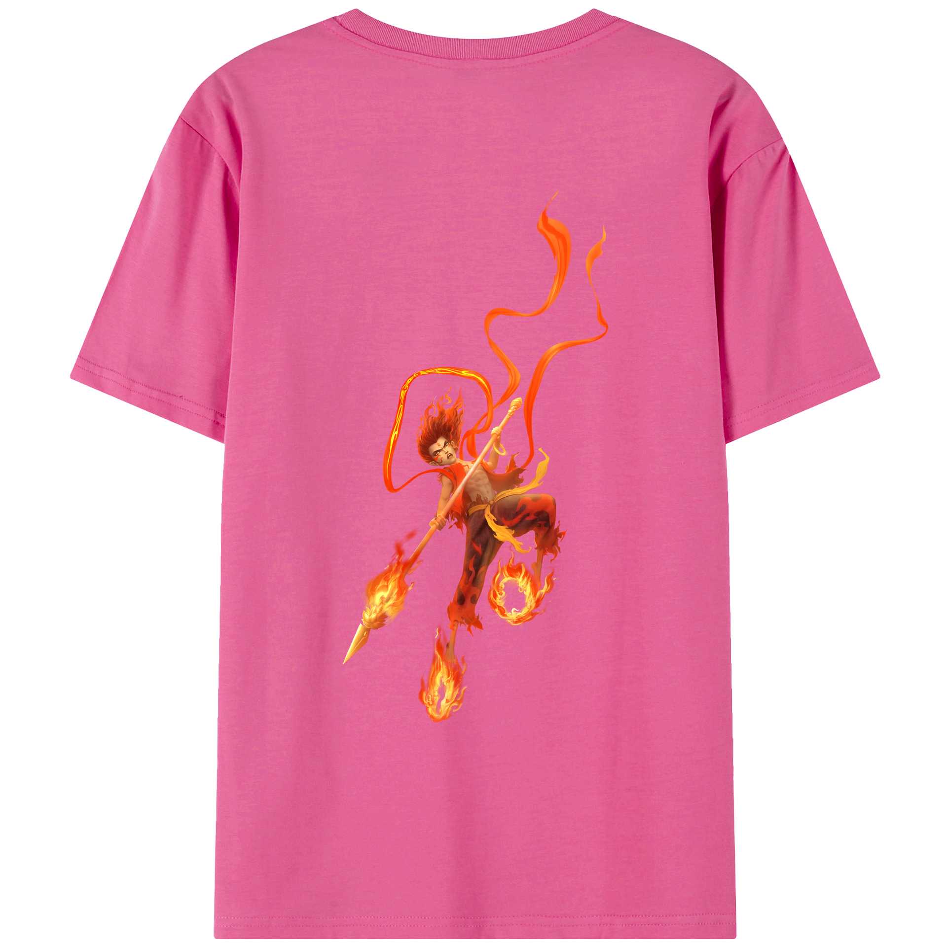 （画像用） Ne Zha 2 ナタ 魔童の大暴れ レディース半袖Tシャツ(バックプリント)