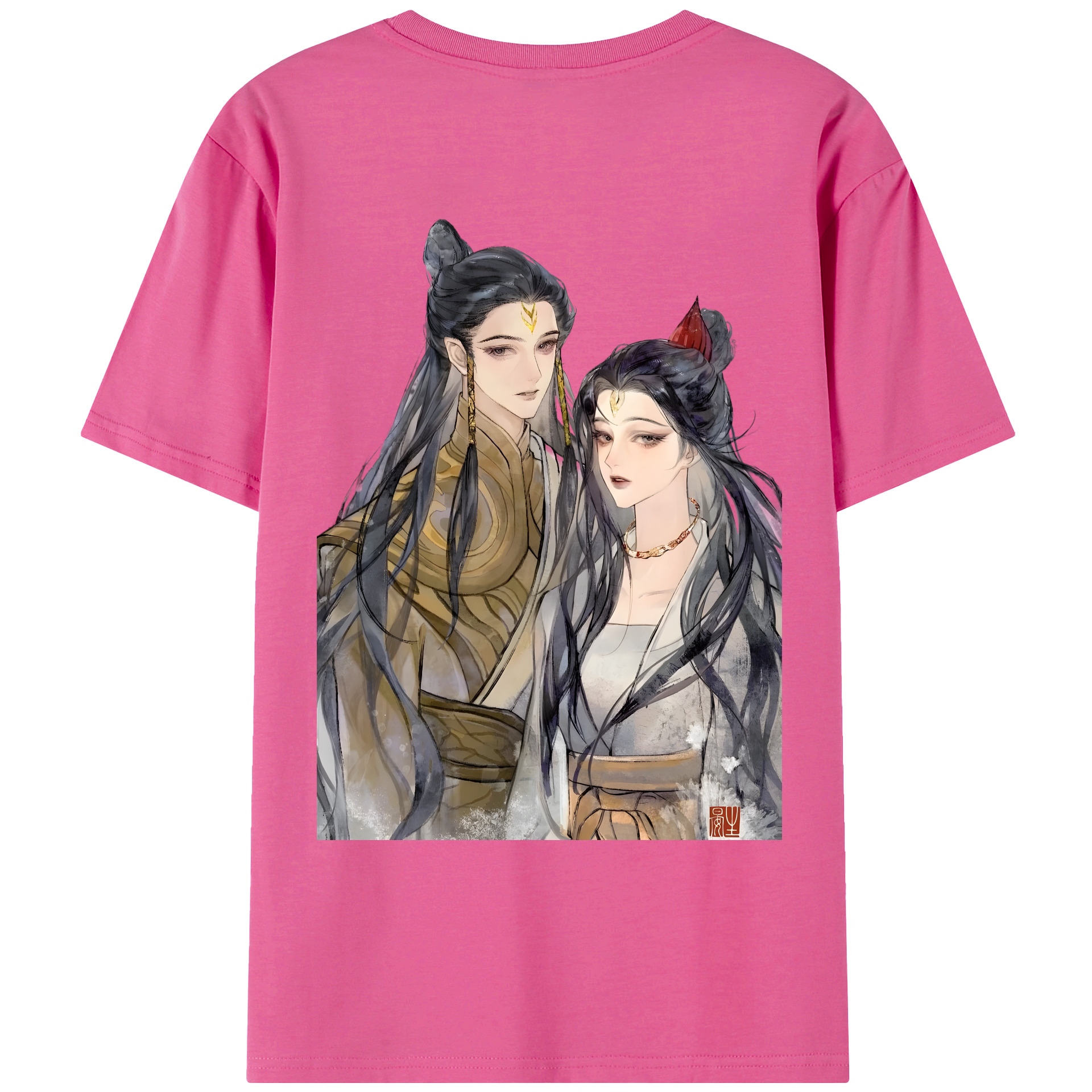 （画像用） Ne Zha 2 ナタ 魔童の大暴れ レディース半袖Tシャツ(バックプリント)