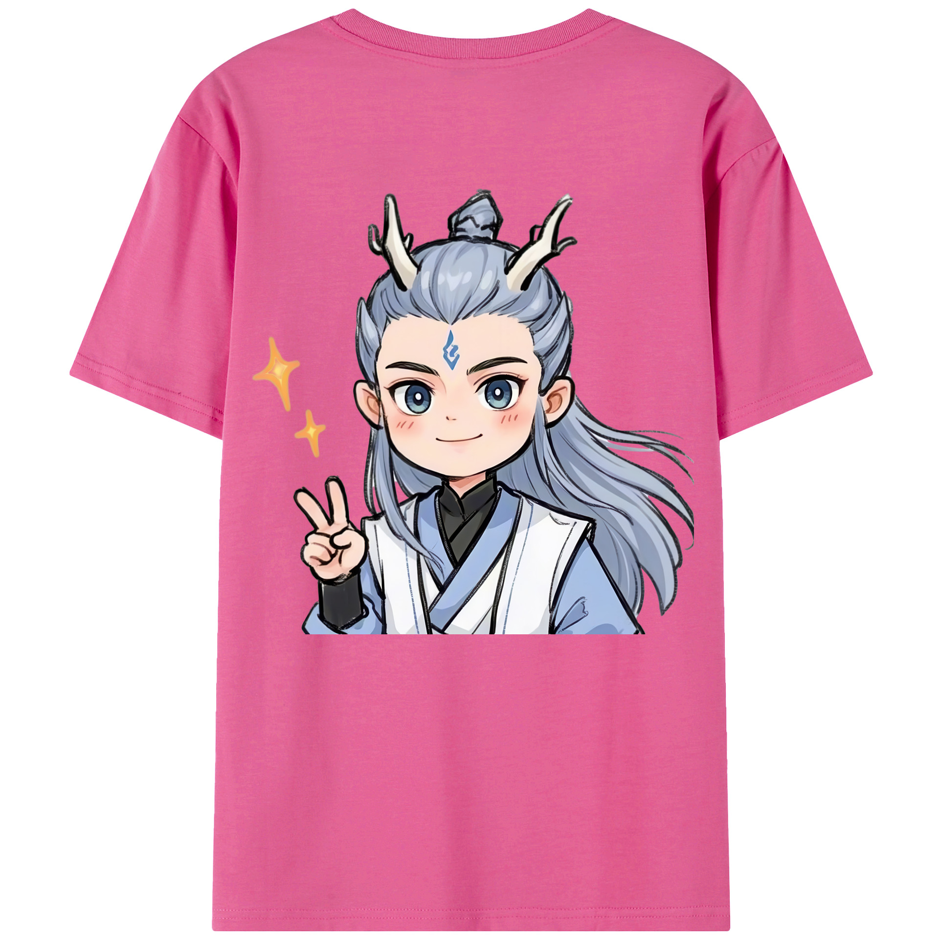 （画像用） Ne Zha 2 ナタ 魔童の大暴れ レディース半袖Tシャツ(バックプリント)