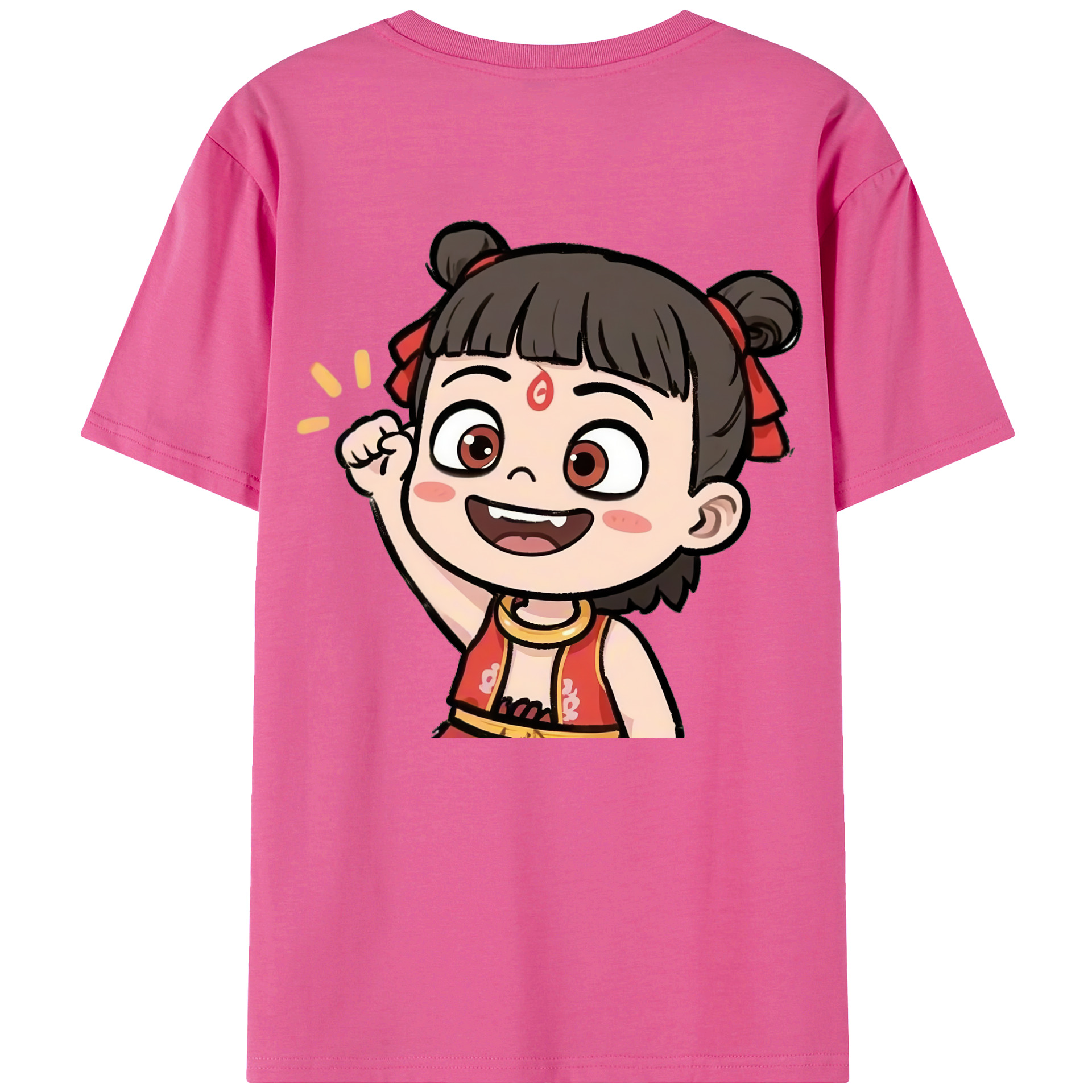 （画像用） Ne Zha 2 ナタ 魔童の大暴れ レディース半袖Tシャツ(バックプリント)