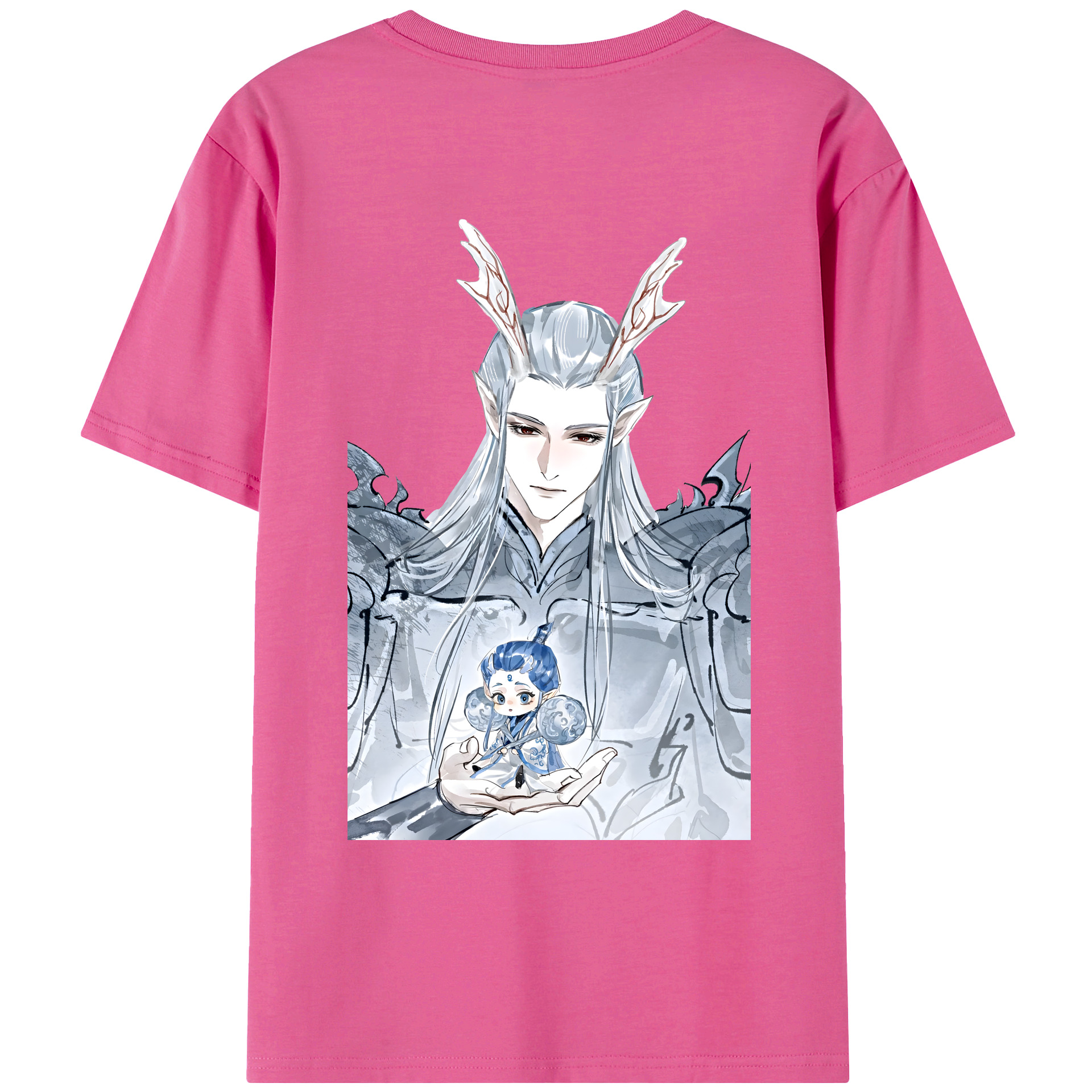 （画像用） Ne Zha 2 ナタ 魔童の大暴れ レディース半袖Tシャツ(バックプリント)
