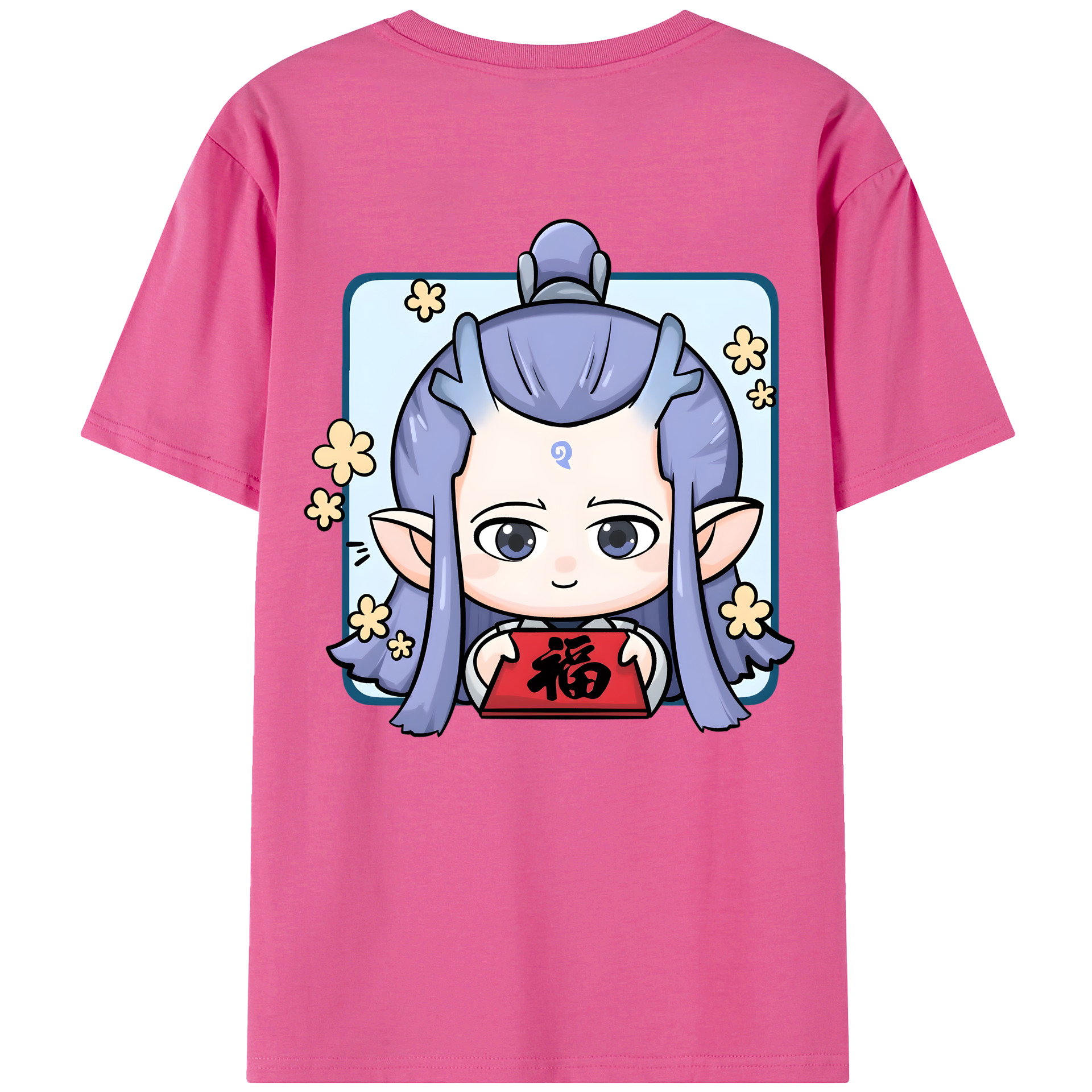 （画像用） Ne Zha 2 ナタ 魔童の大暴れ レディース半袖Tシャツ(バックプリント)