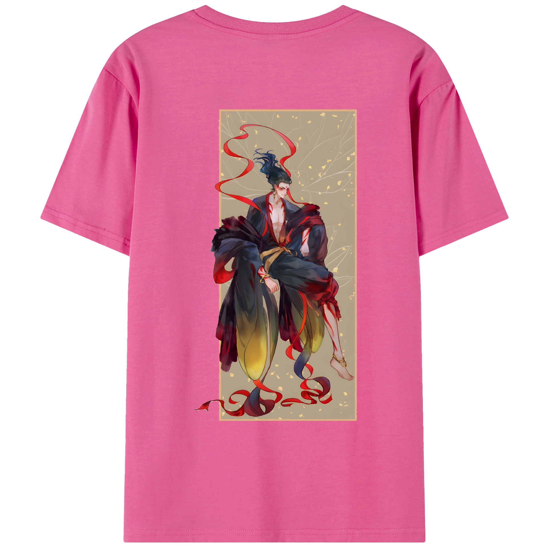 （画像用） Ne Zha 2 ナタ 魔童の大暴れ レディース半袖Tシャツ(バックプリント)