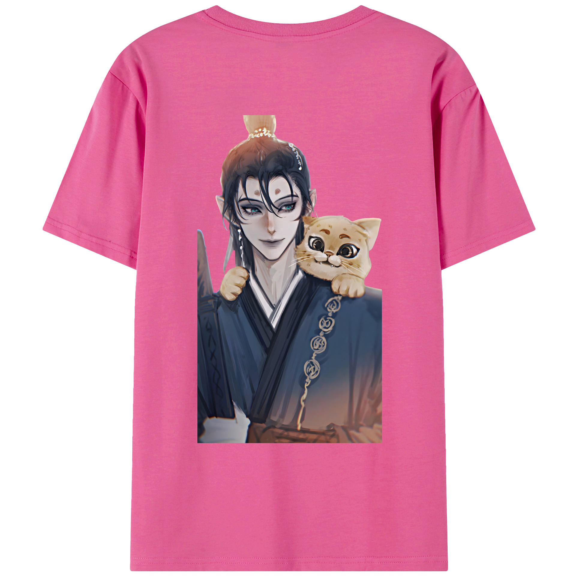 （画像用） Ne Zha 2 ナタ 魔童の大暴れ レディース半袖Tシャツ(バックプリント)