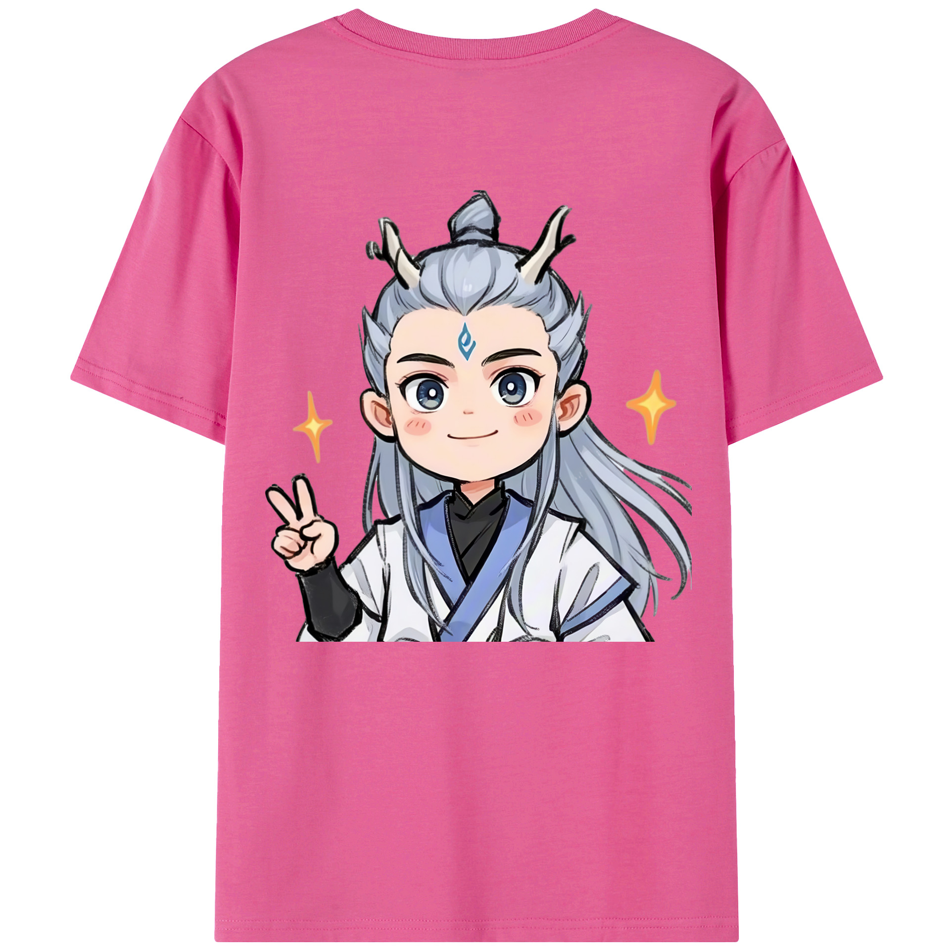 （画像用） Ne Zha 2 ナタ 魔童の大暴れ レディース半袖Tシャツ(バックプリント)