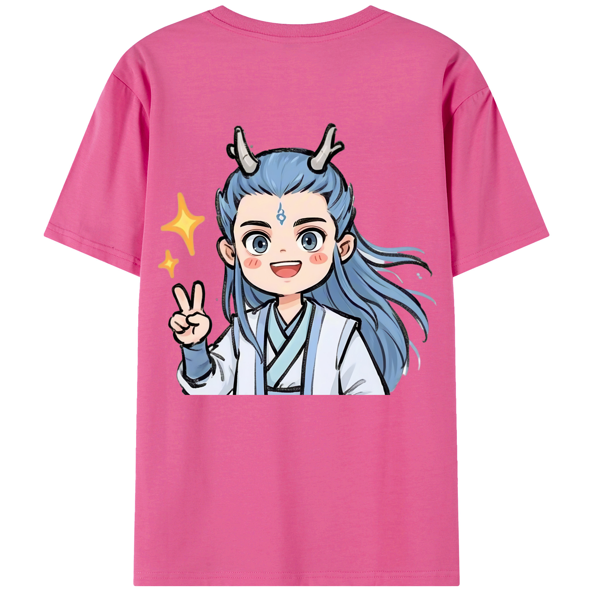 （画像用） Ne Zha 2 ナタ 魔童の大暴れ レディース半袖Tシャツ(バックプリント)