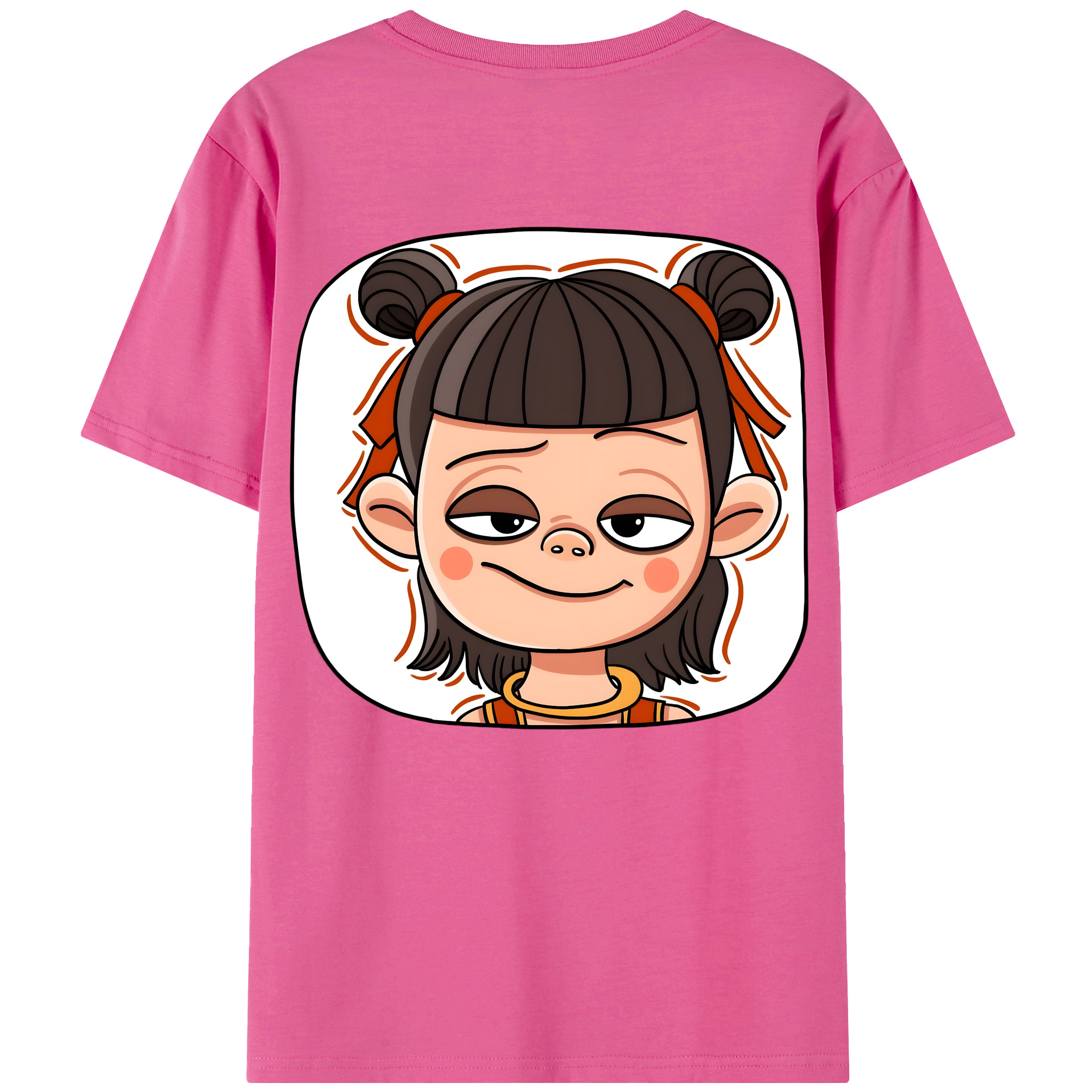（画像用） Ne Zha 2 ナタ 魔童の大暴れ レディース半袖Tシャツ(バックプリント)