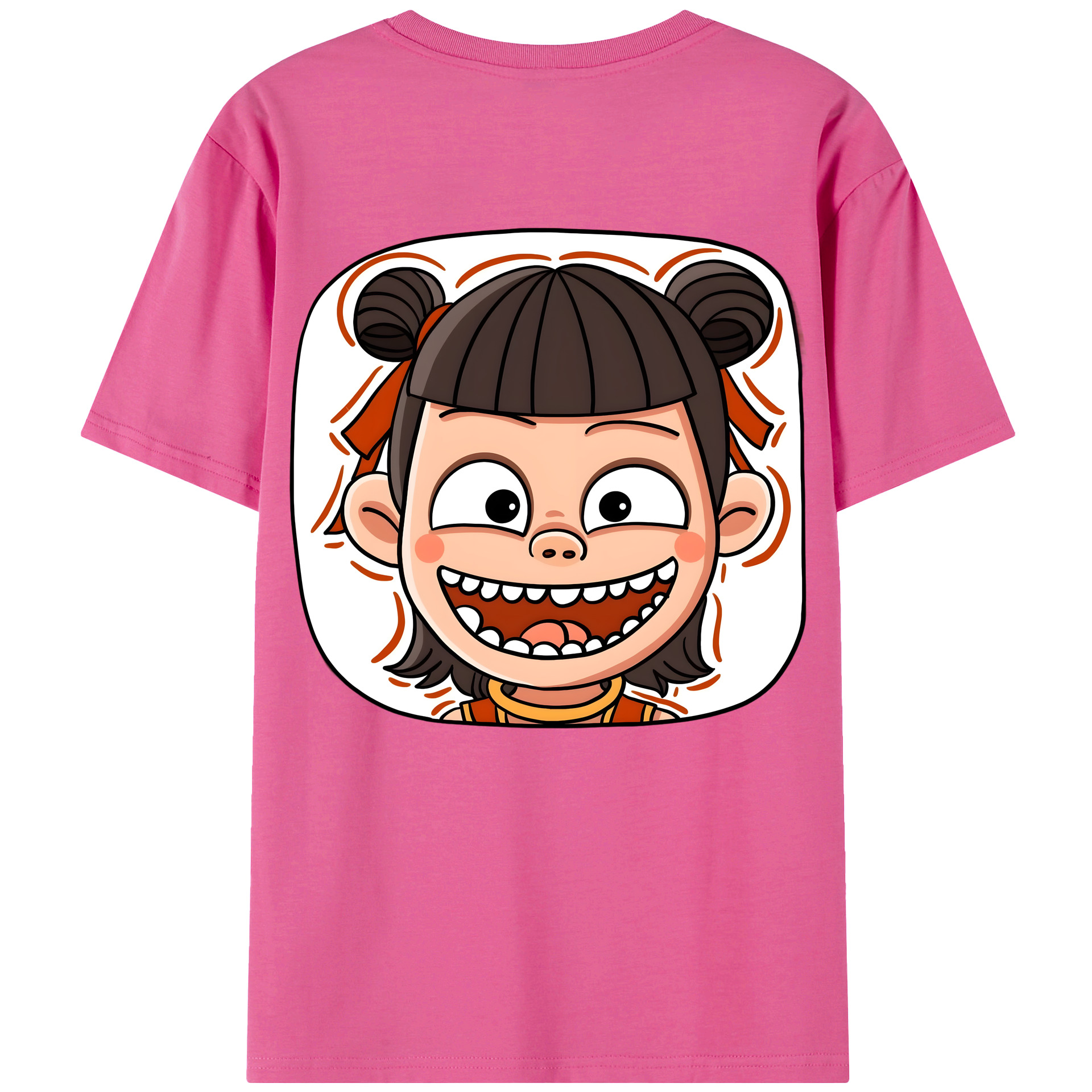 （画像用） Ne Zha 2 ナタ 魔童の大暴れ レディース半袖Tシャツ(バックプリント)