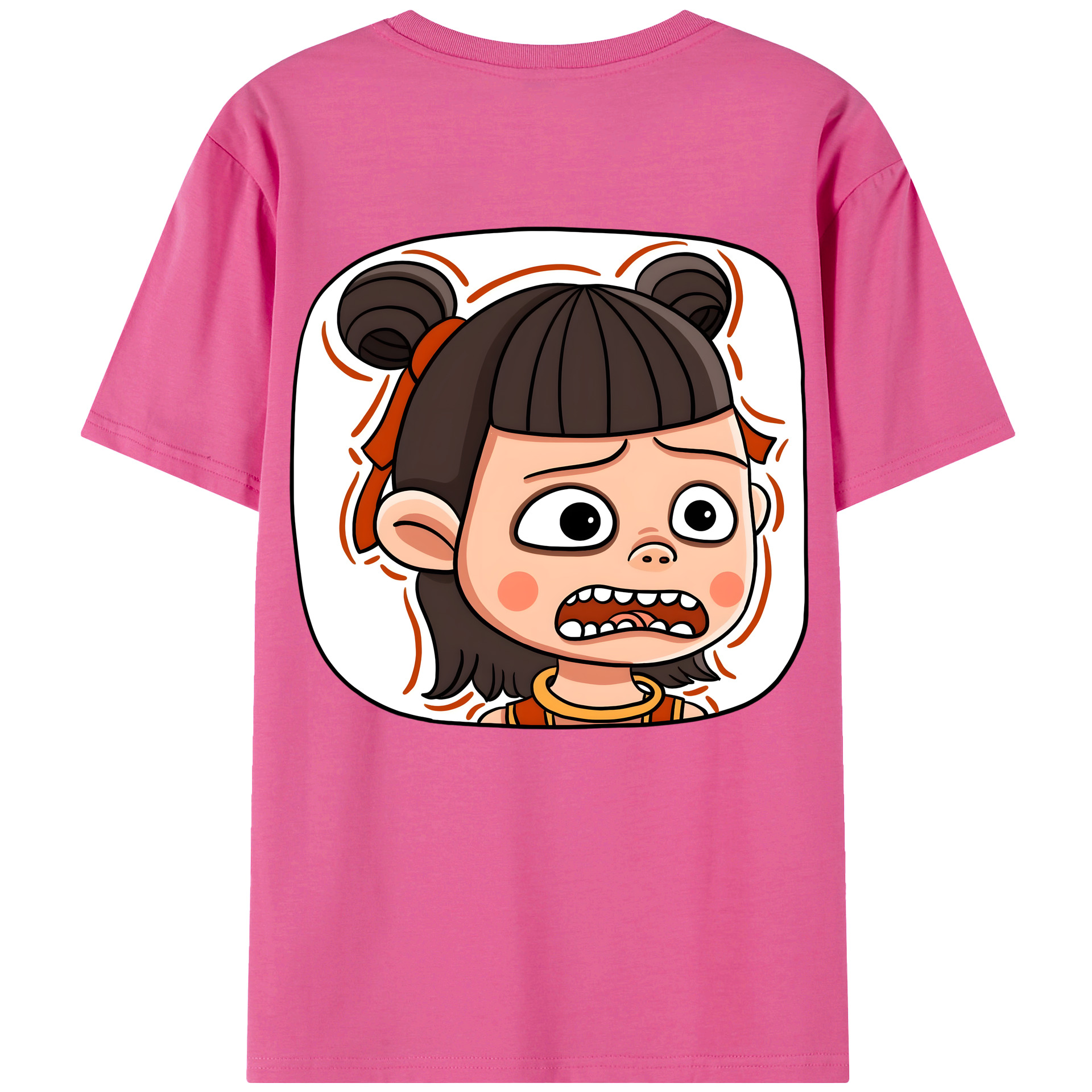 （画像用） Ne Zha 2 ナタ 魔童の大暴れ レディース半袖Tシャツ(バックプリント)