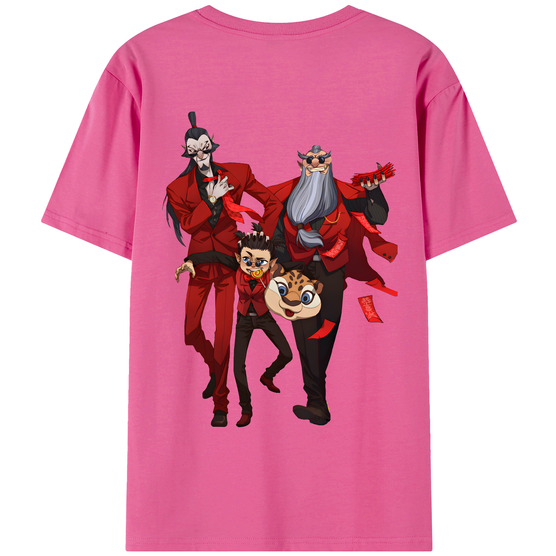 （画像用） Ne Zha 2 ナタ 魔童の大暴れ レディース半袖Tシャツ(バックプリント)