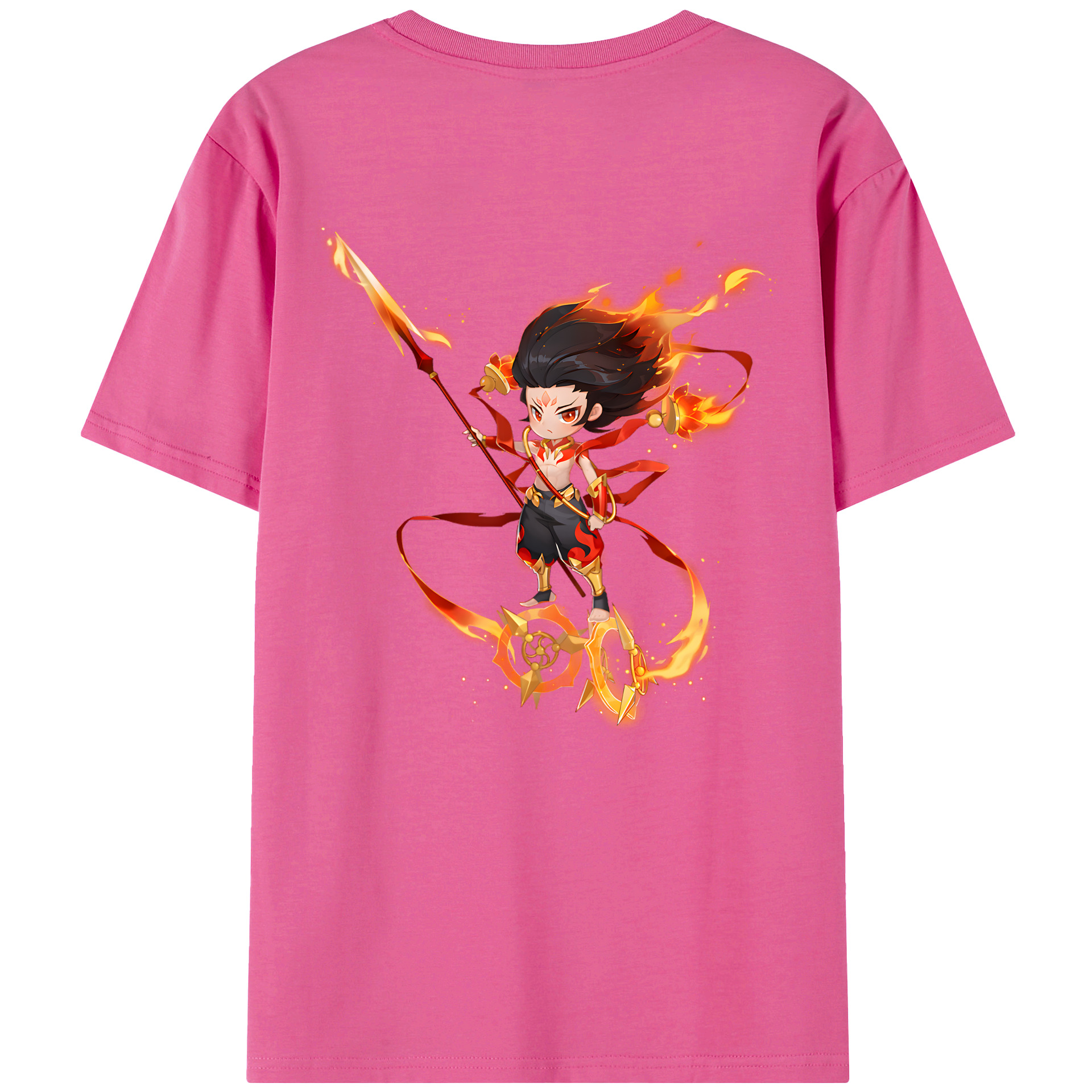 （画像用） Ne Zha 2 ナタ 魔童の大暴れ レディース半袖Tシャツ(バックプリント)