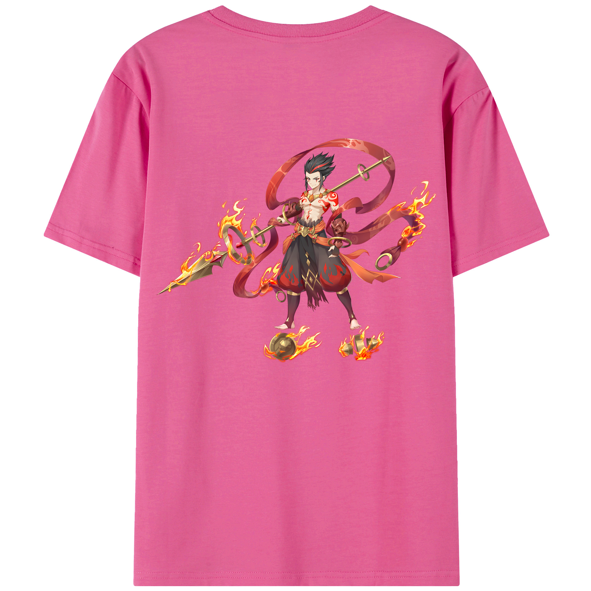 （画像用） Ne Zha 2 ナタ 魔童の大暴れ レディース半袖Tシャツ(バックプリント)