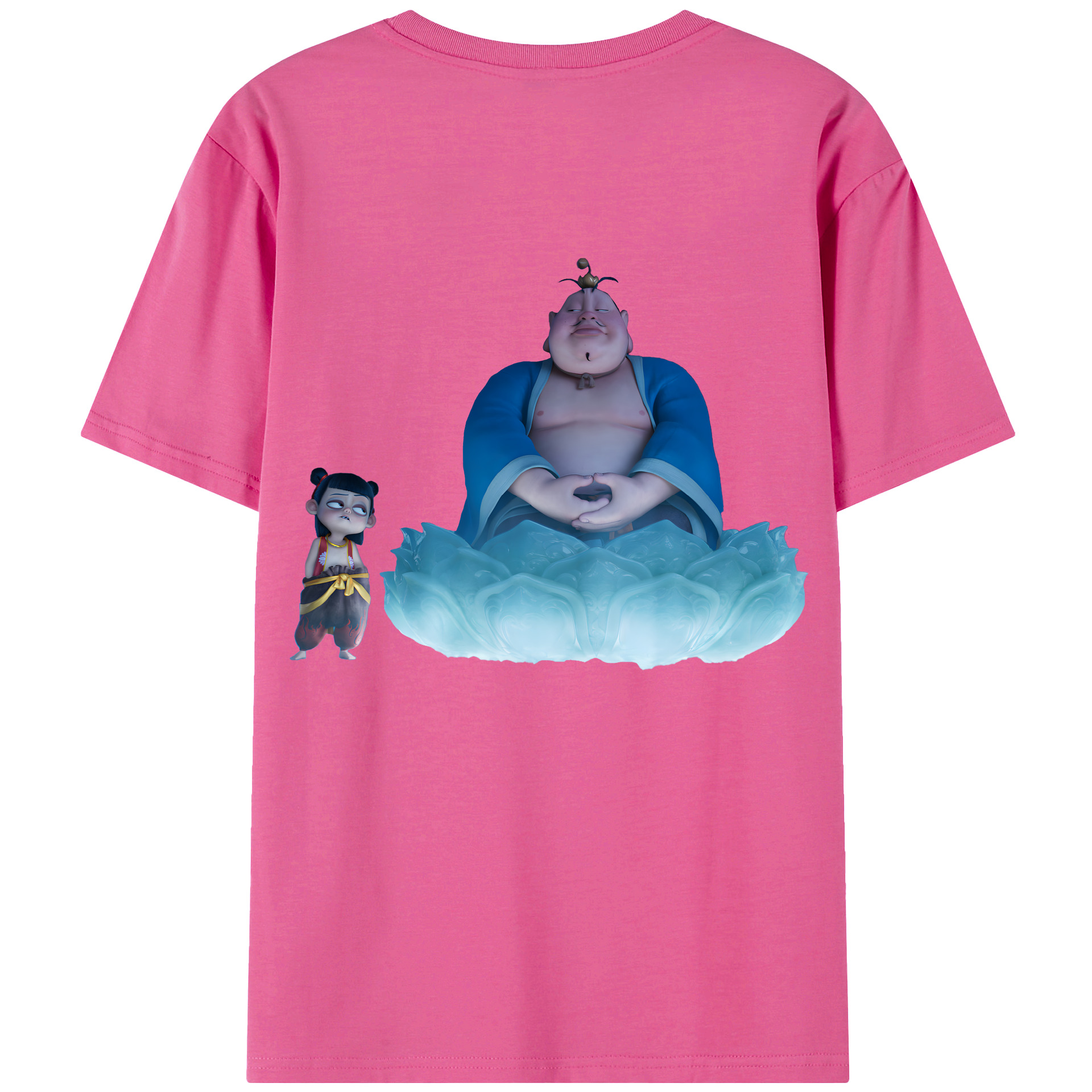 （画像用） Ne Zha 2 ナタ 魔童の大暴れ レディース半袖Tシャツ(バックプリント)