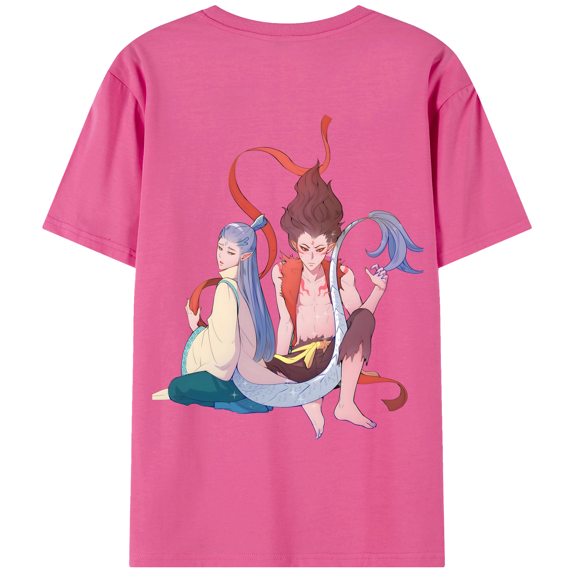 （画像用） Ne Zha 2 ナタ 魔童の大暴れ レディース半袖Tシャツ(バックプリント)