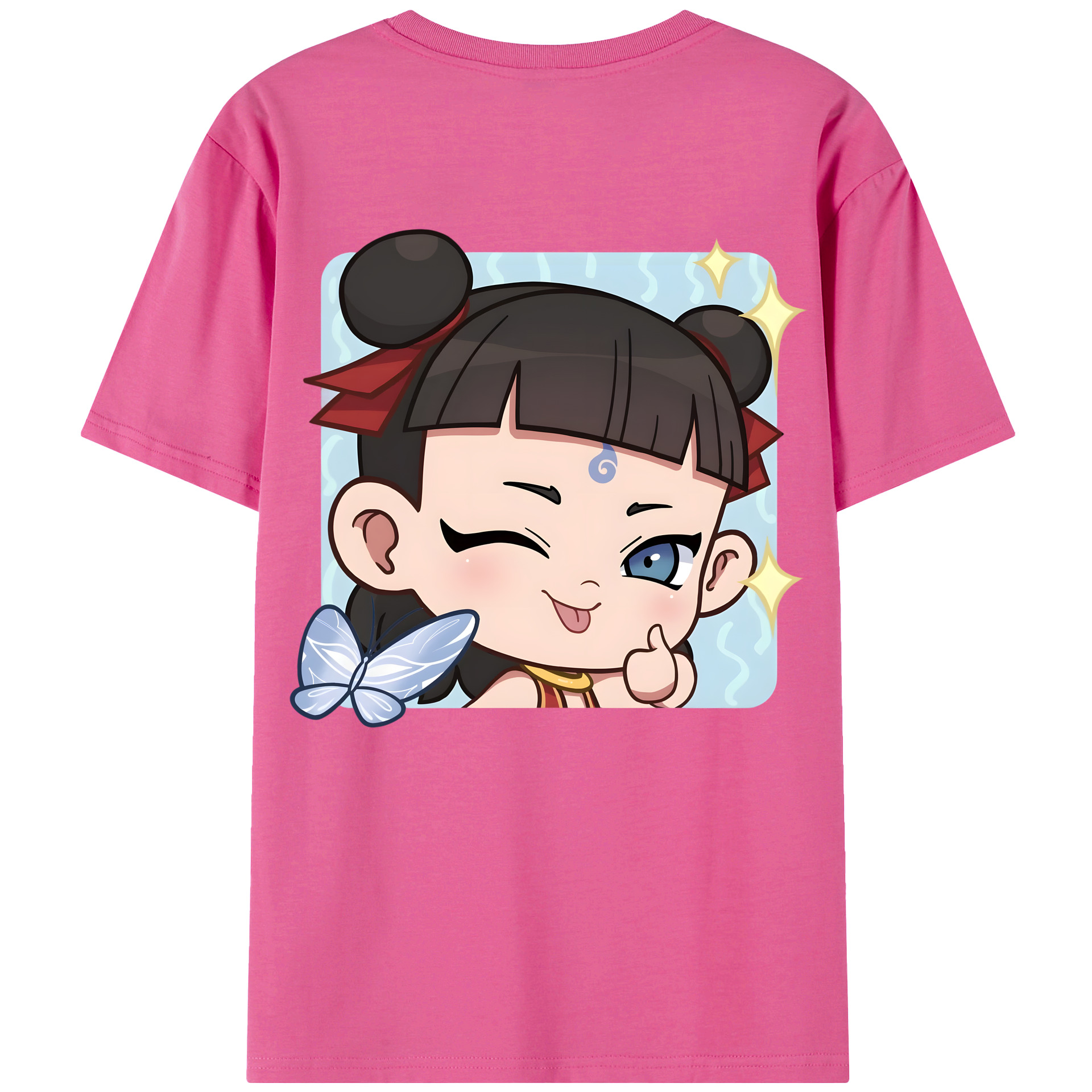 （画像用） Ne Zha 2 ナタ 魔童の大暴れ レディース半袖Tシャツ(バックプリント)